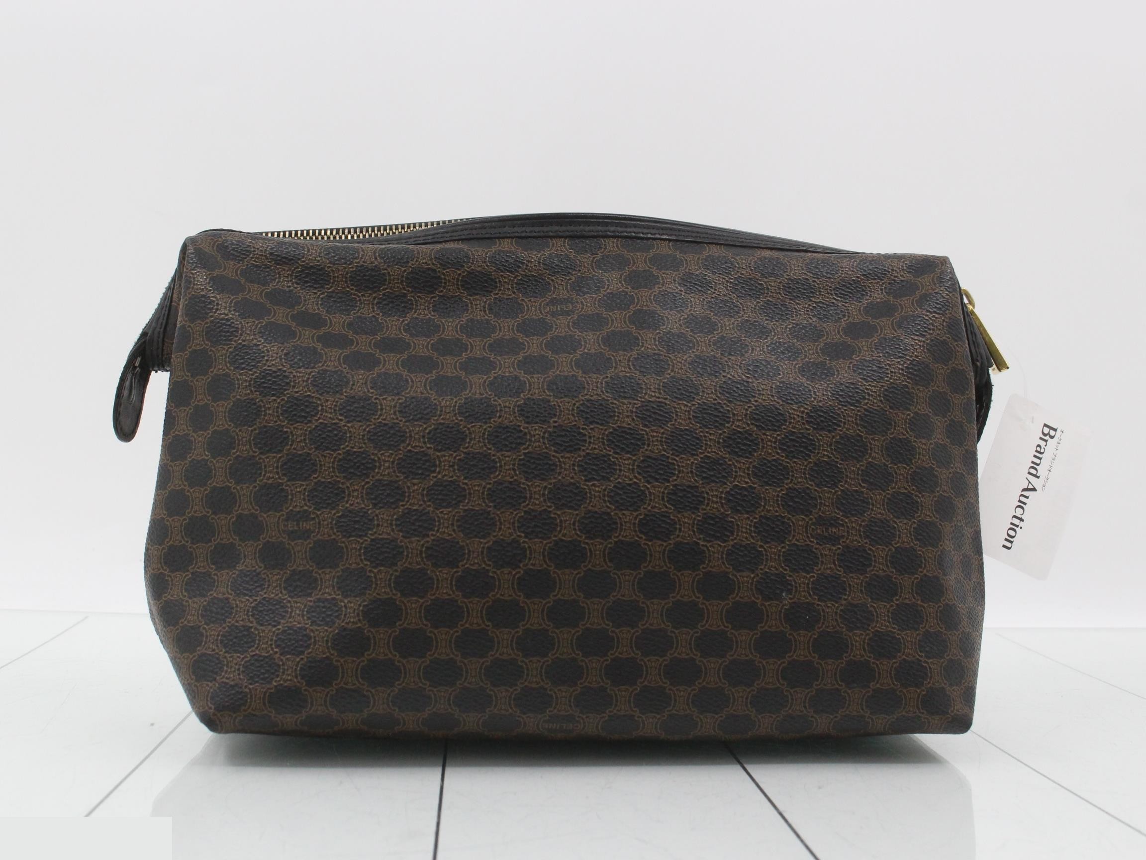 Macadam Clutch Bag, PVC/Leather, Black — view 2