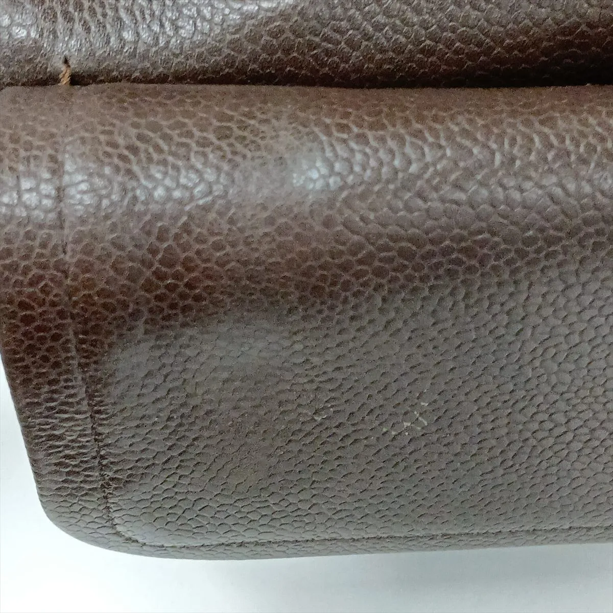 Matelassé 25 Caviar Skin Double Flap Double Chain Bag, Brown, Silver Hardware, 12314722, Serial Number , A01112 — view 15