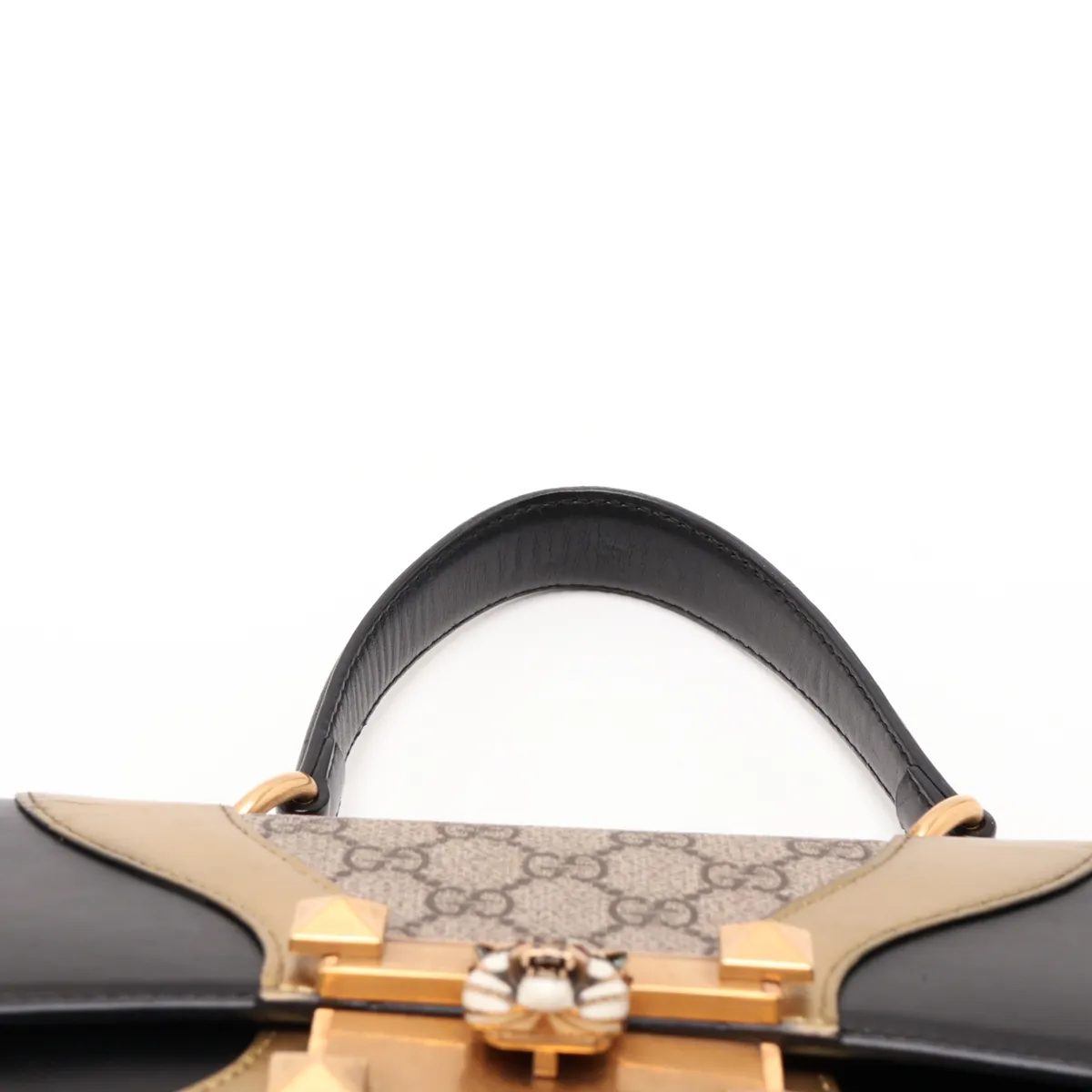 GG Supreme Osiride 497996 PVC x Leather 2-Way Handbag Beige x Black — view 6