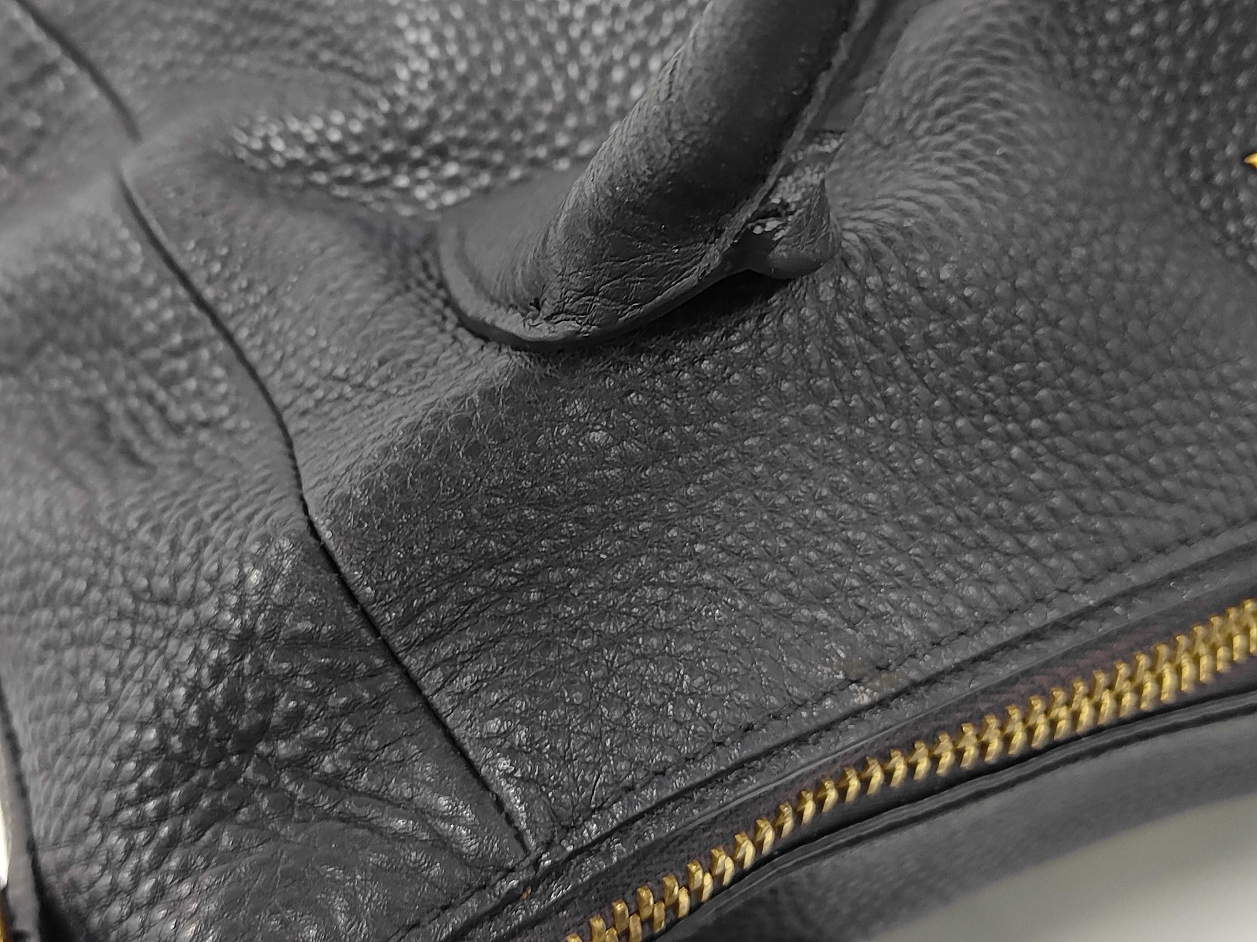 Zip Vertical Top Handle Bag, Purple Vitello Daino Leather, Gold Hardware — view 7