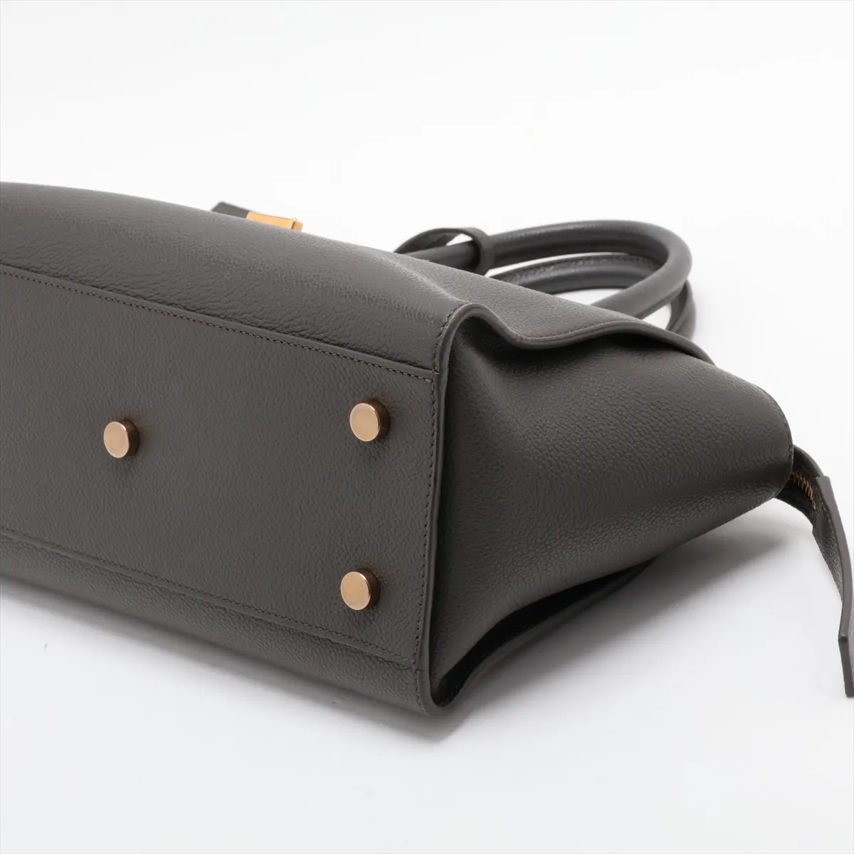 Downtown Cabas Leather 2-Way Handbag, Gray, 635346 — view 3