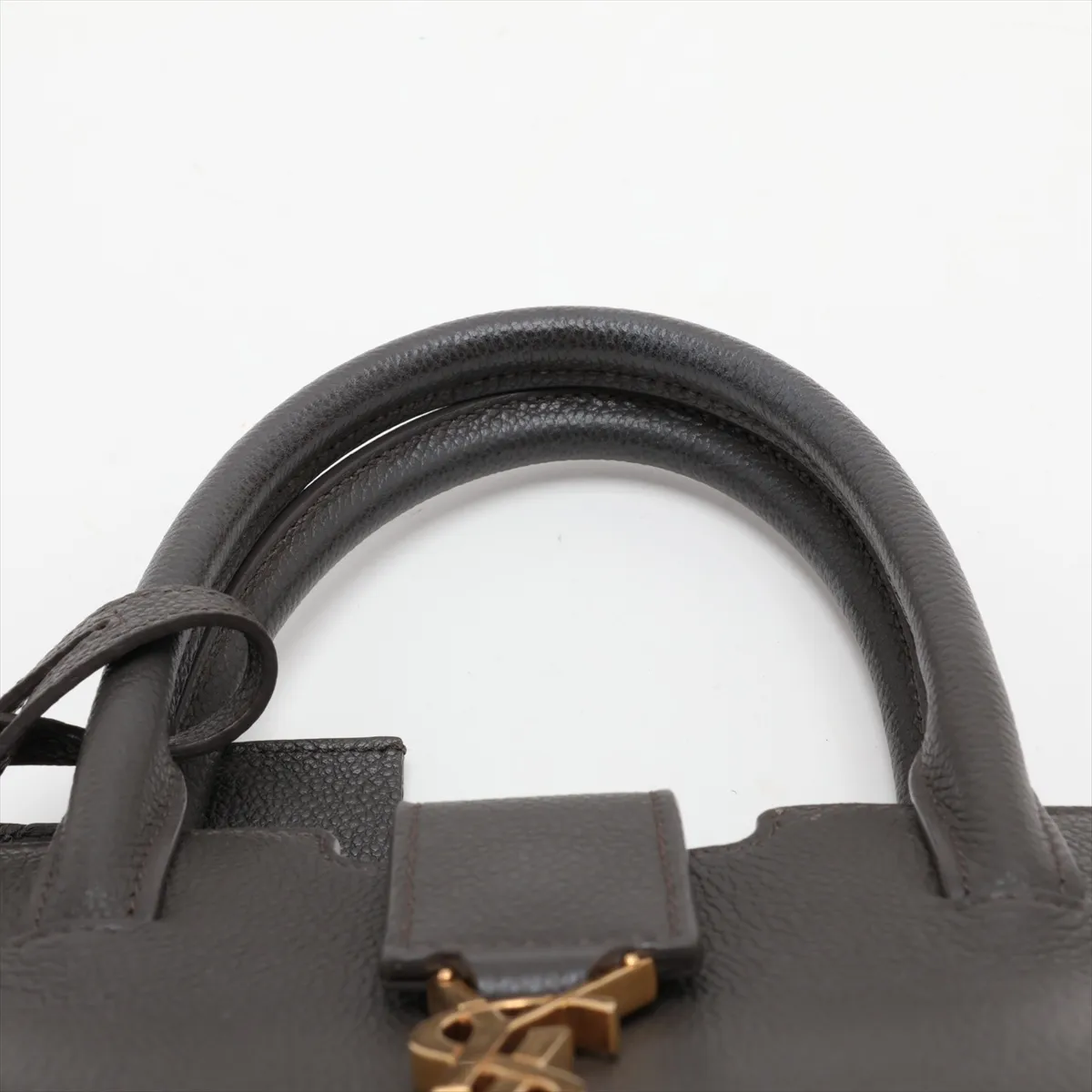 Downtown Cabas Leather 2-Way Handbag, Gray, 635346 — view 6
