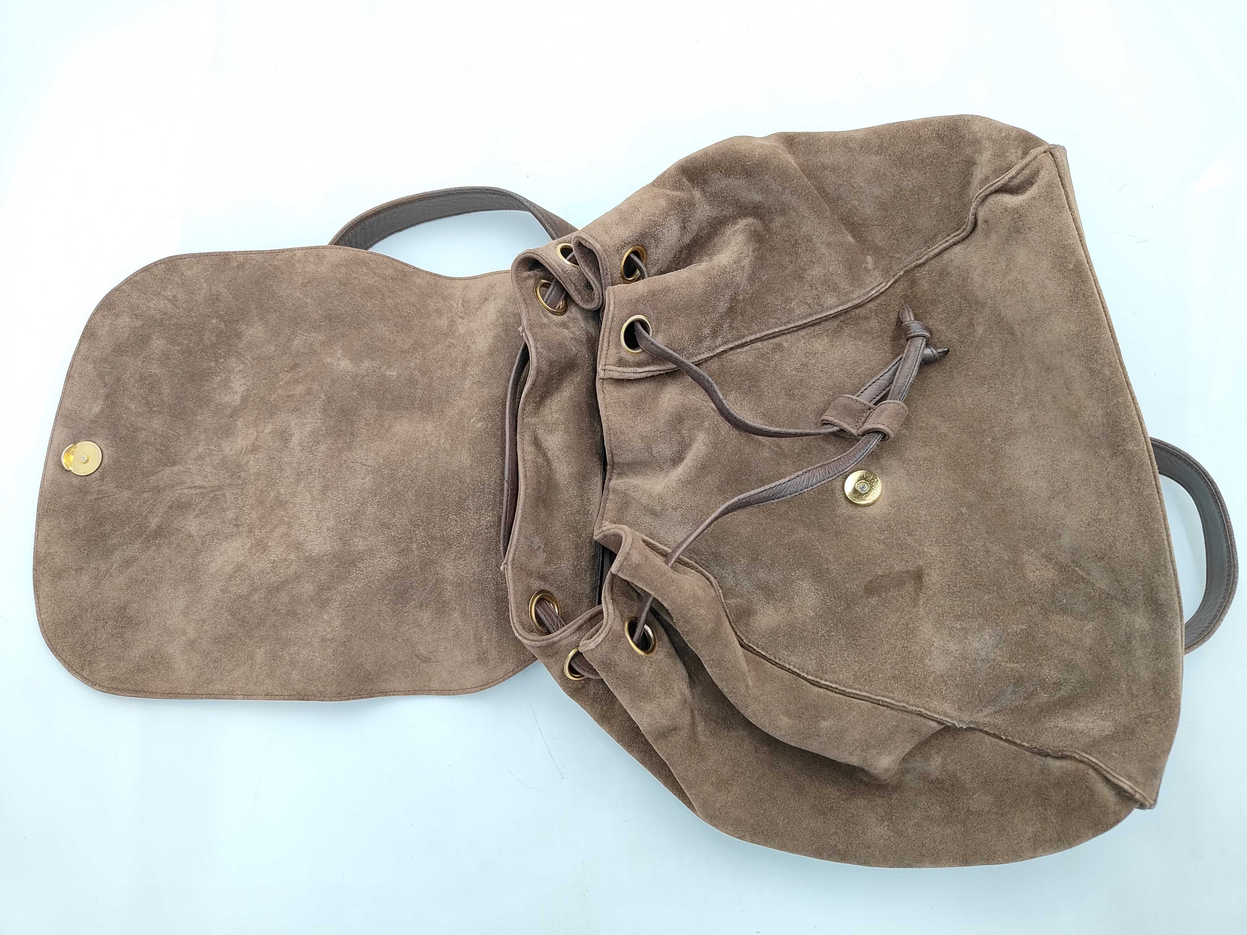 Coco Mark Backpack, Suede, Brown, Series 1 Backpack — view 12