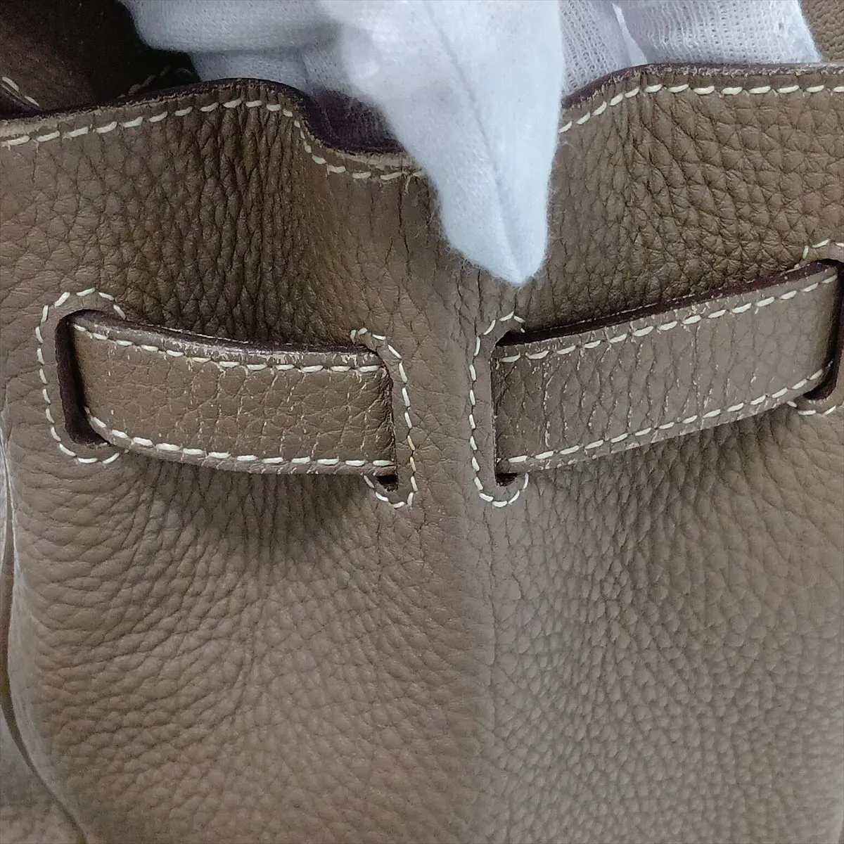[Individually packaged] Hermes Birkin 30 Letournée Togo Etoupe Silver Hardware (Stamp unclear) — view 12