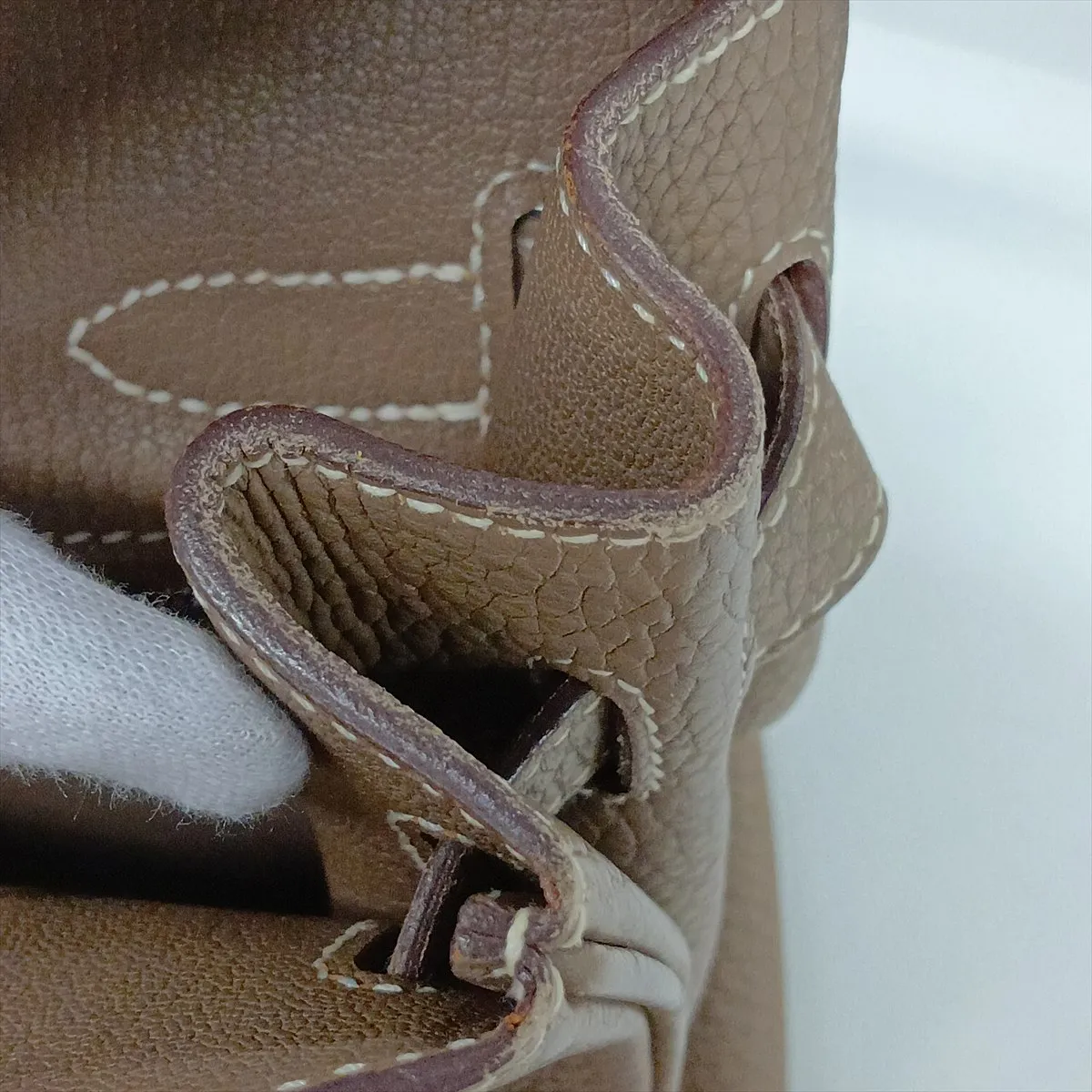 [Individually packaged] Hermes Birkin 30 Letournée Togo Etoupe Silver Hardware (Stamp unclear) — view 14