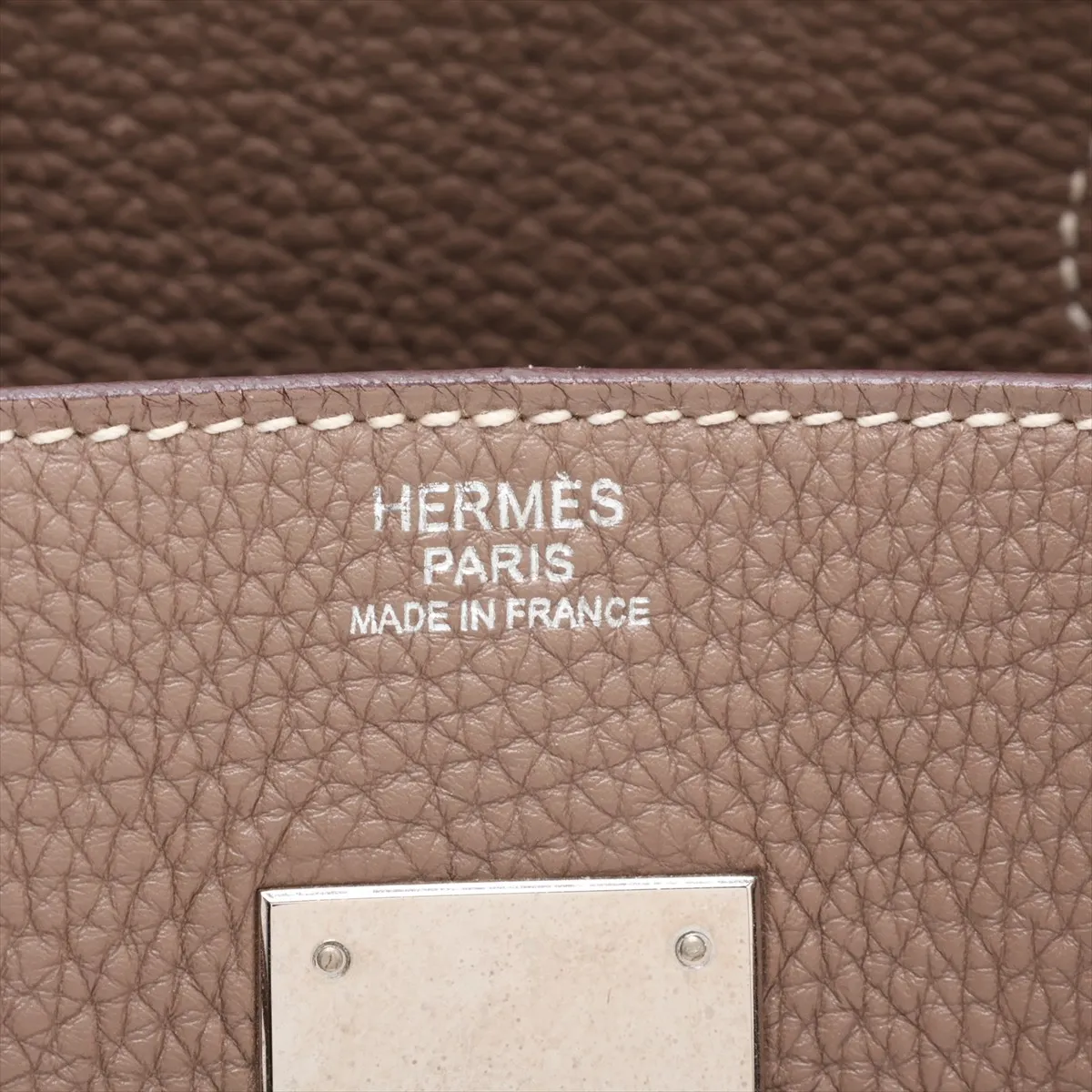 [Individually packaged] Hermes Birkin 30 Letournée Togo Etoupe Silver Hardware (Stamp unclear) — view 10