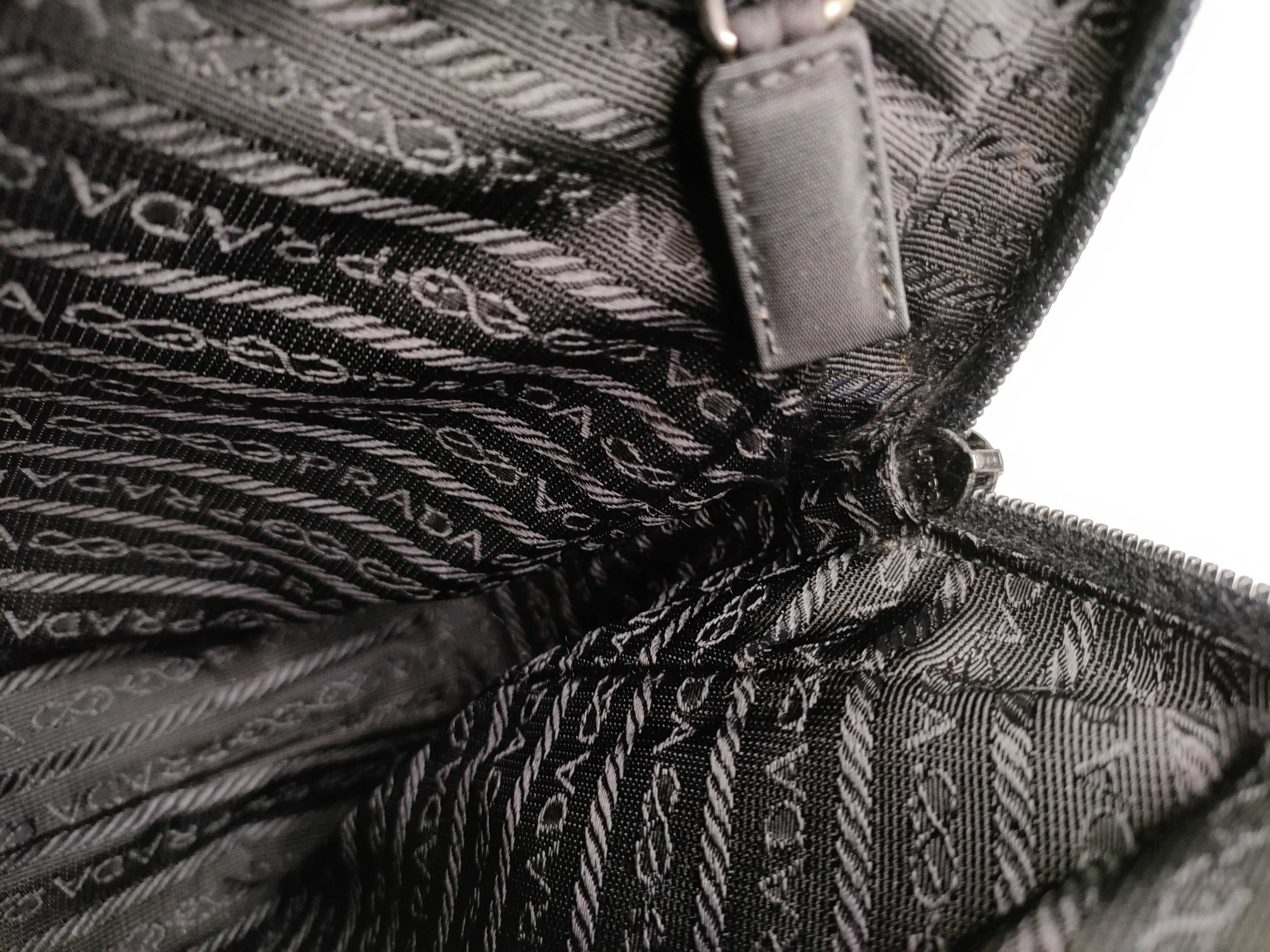 Nylon x Leather Tote Bag Black Tote Bag — view 9