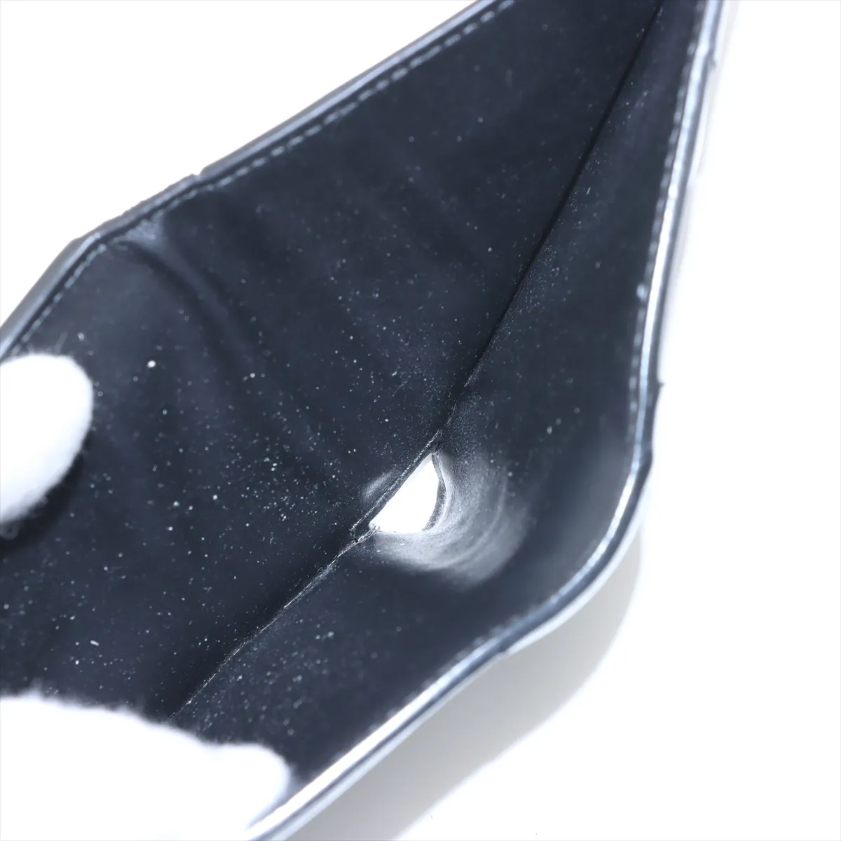 Maxi Intrecciato Leather Compact Wallet, Black — view 4