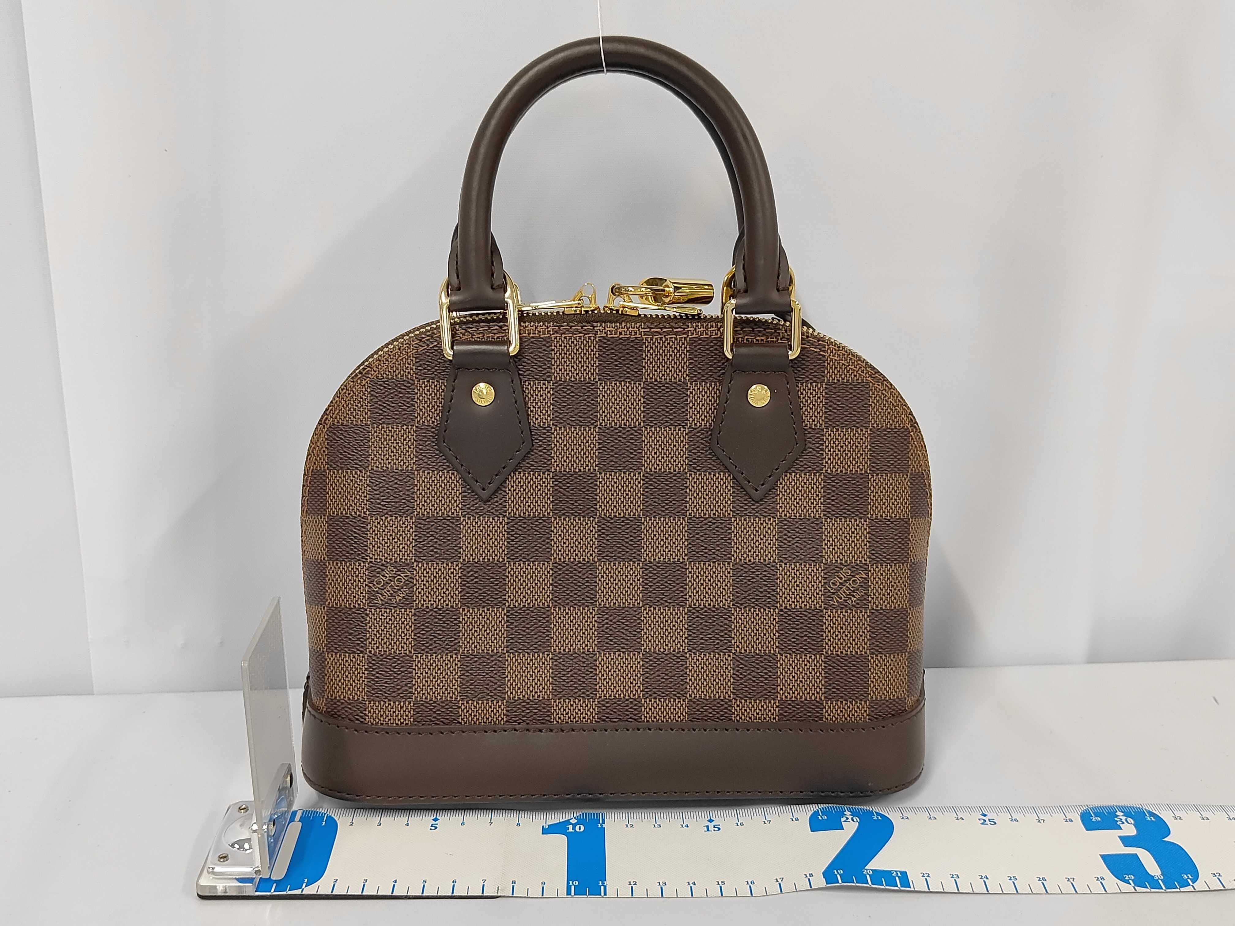 N41221 Damier Alma BB Handbag (RFID detected, includes shoulder strap, clochette, padlock, and 2 keys) — view 2
