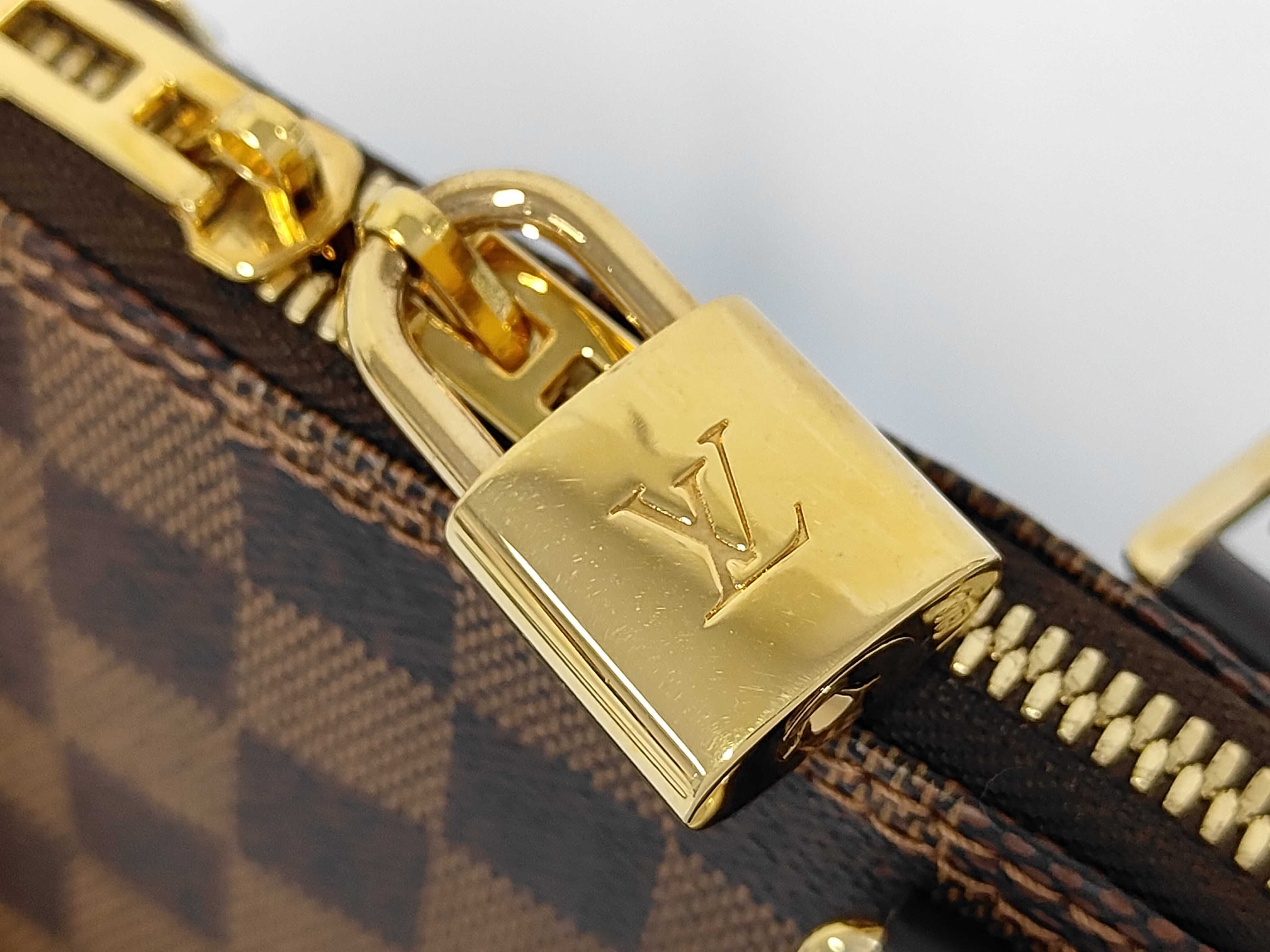 N41221 Damier Alma BB Handbag (RFID detected, includes shoulder strap, clochette, padlock, and 2 keys) — view 9