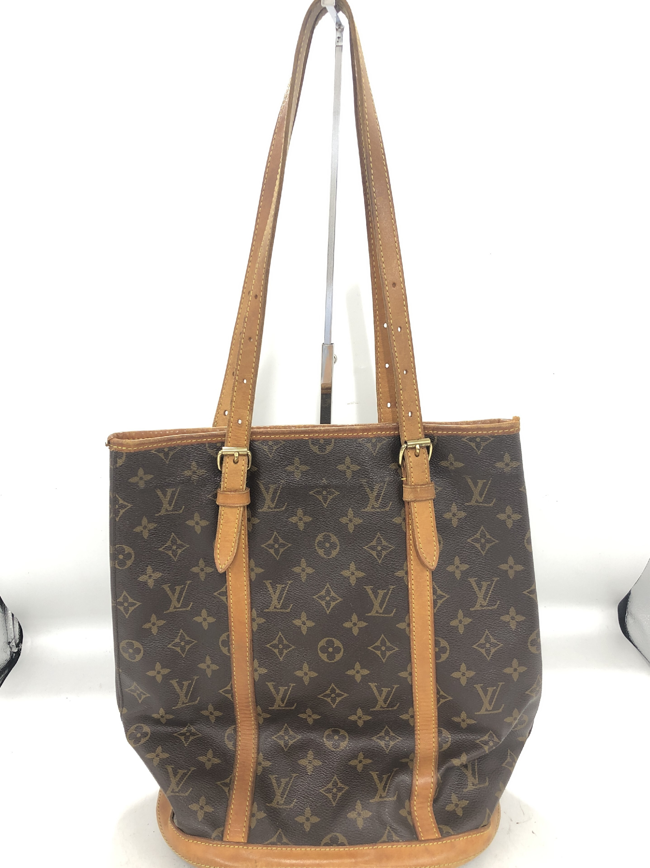 Monogram Bucket GM M42236 FL0065 PVC Brown Tote Bag