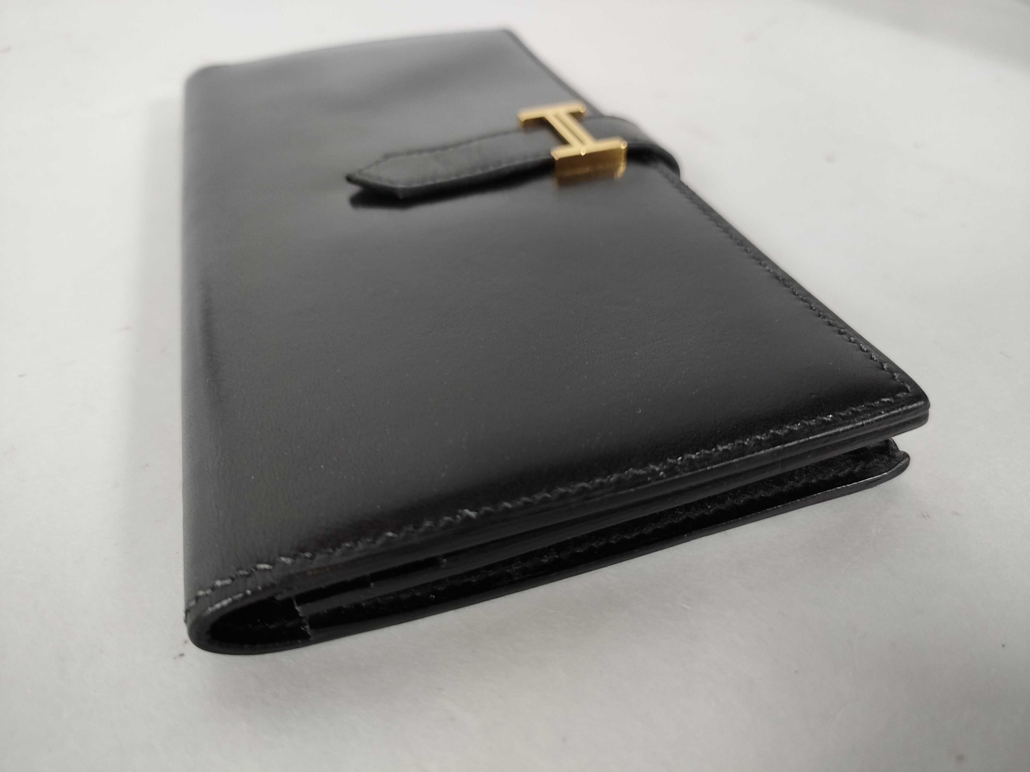 Bearn Soufflé Box Calf Black Wallet — view 3