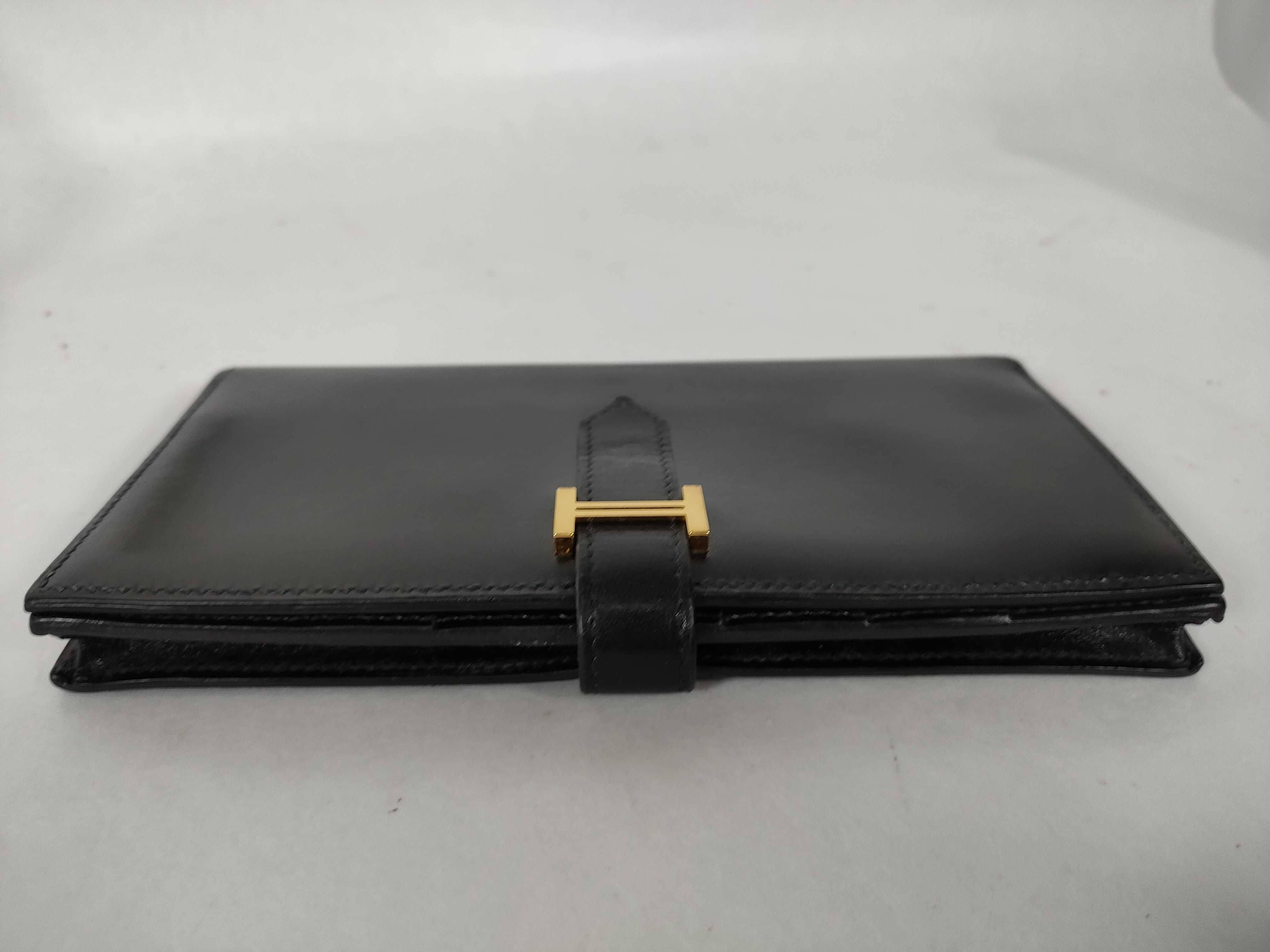 Bearn Soufflé Box Calf Black Wallet — view 4