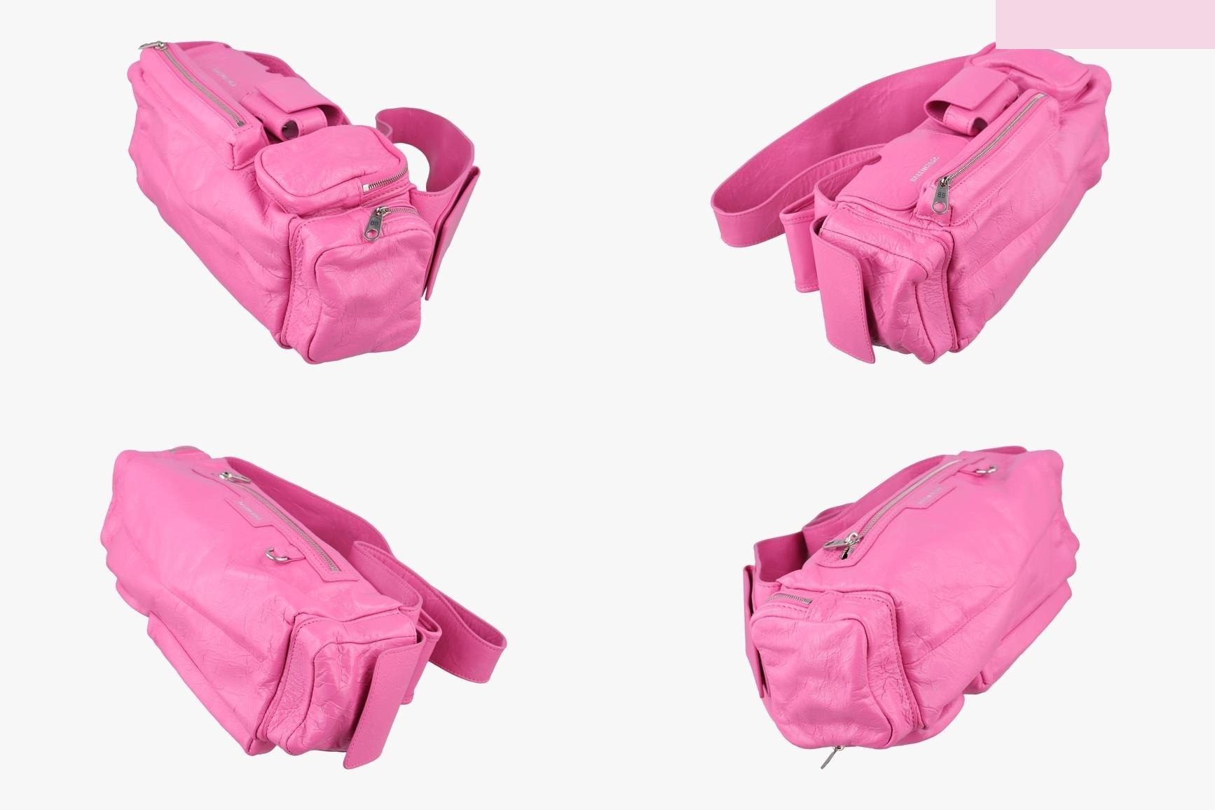 Super Busy XS Sling Bag, Leather, Pink — view 4