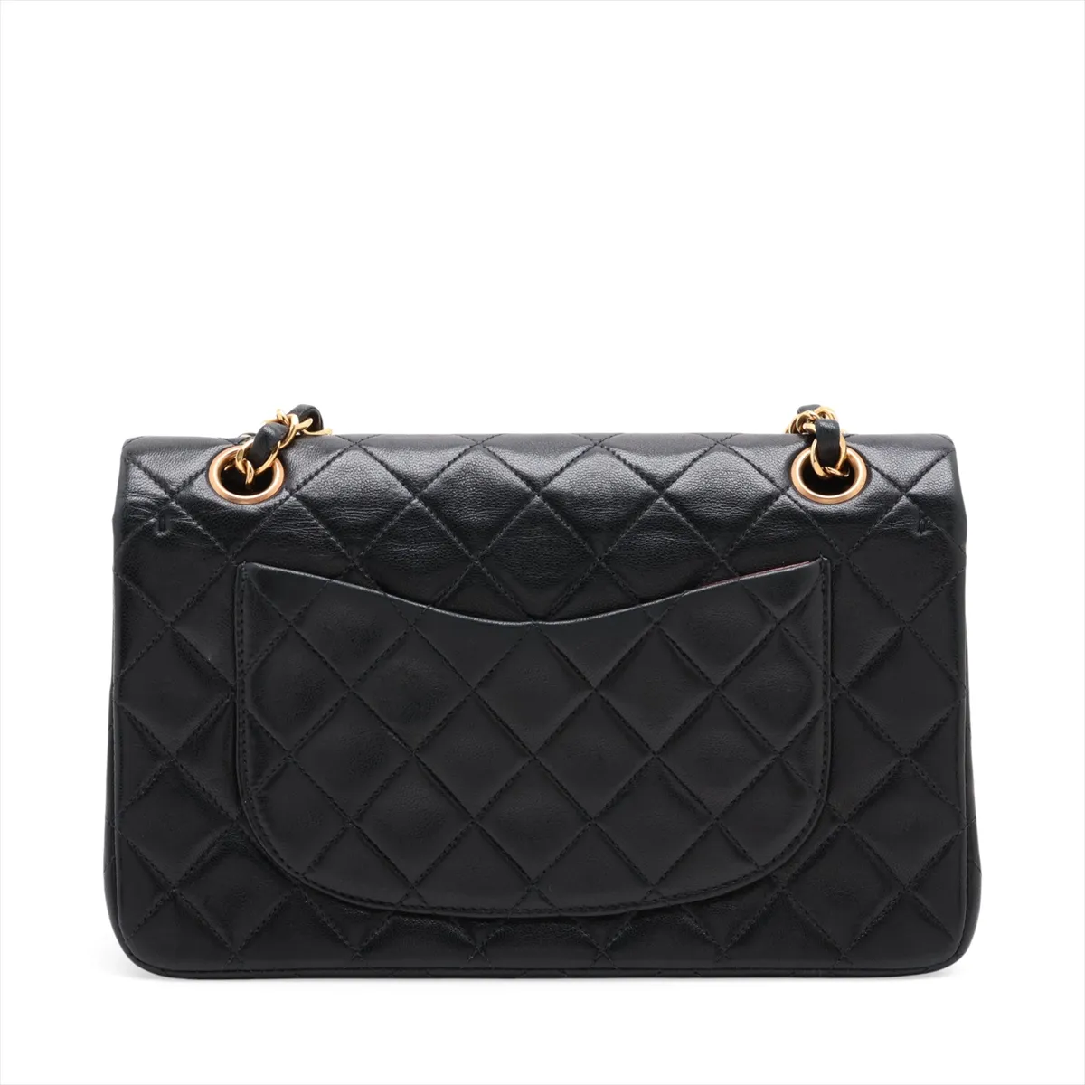 [Individually packaged] Chanel Matelassé 23 Small Lambskin Double Flap Double Chain Bag, Black with Gold Hardware, 2390403, Series 2, A01113 — view 2