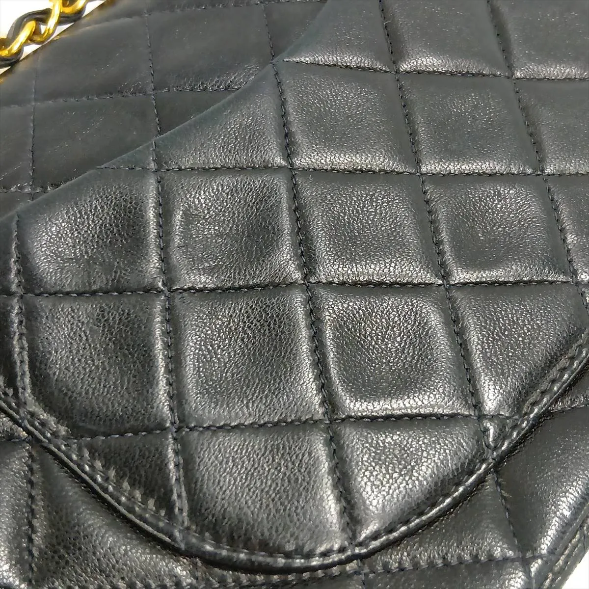 [Individually packaged] Chanel Matelassé 23 Small Lambskin Double Flap Double Chain Bag, Black with Gold Hardware, 2390403, Series 2, A01113 — view 15