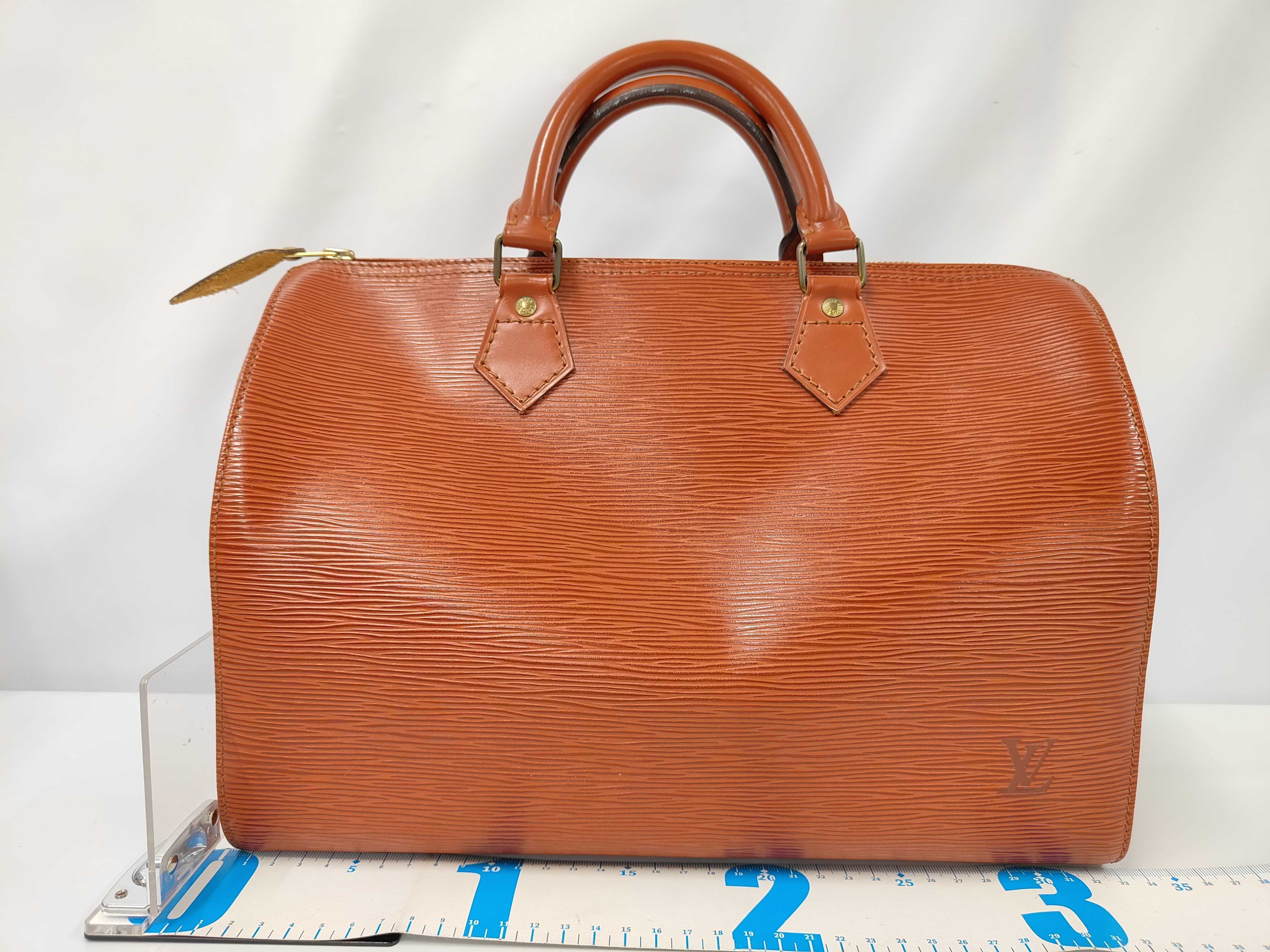 Epi Speedy 30 Handbag Boston Bag Leather Kenya Brown Boston Bag — view 2