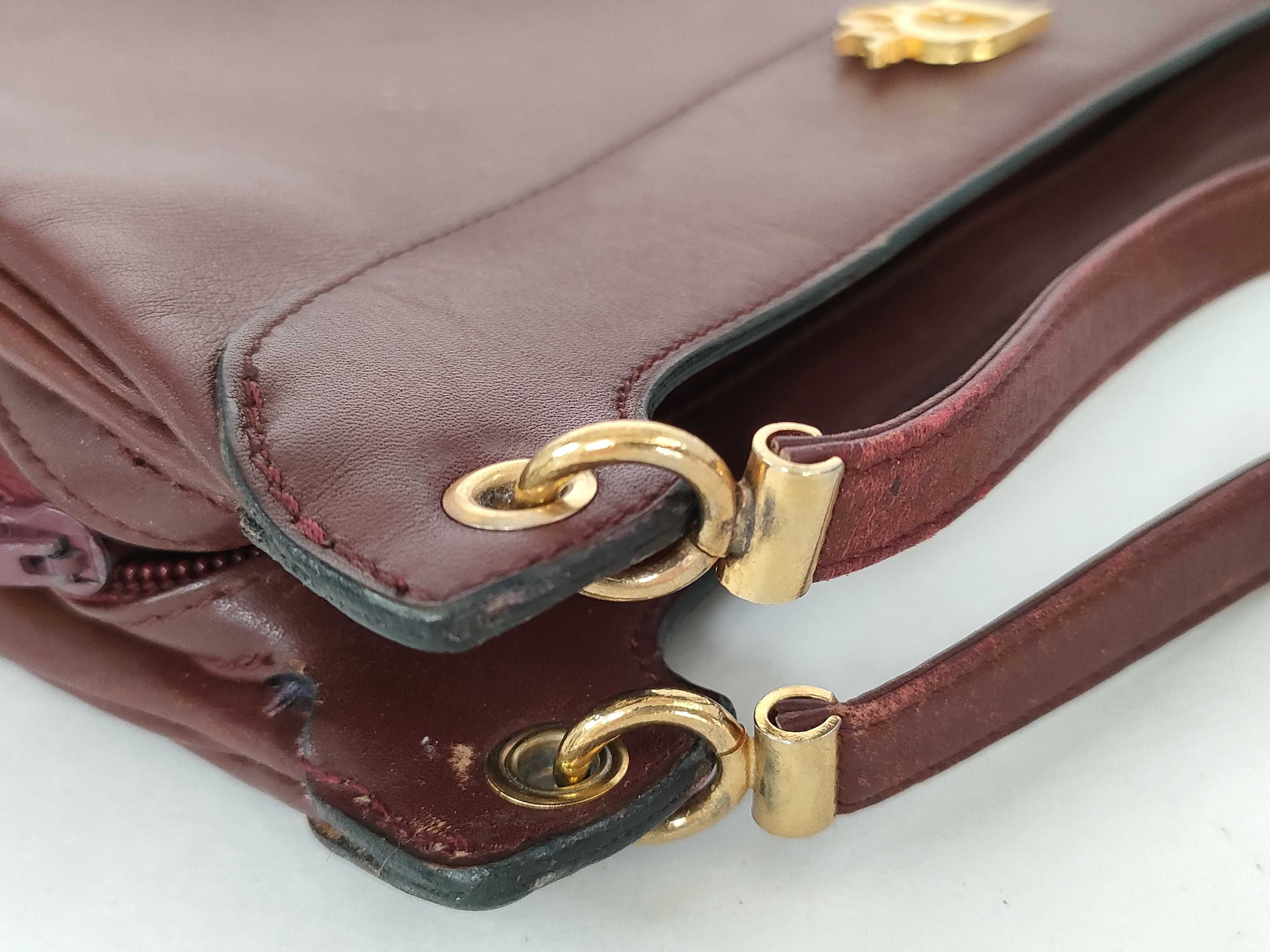 shoulder bag, leather, red. — view 5