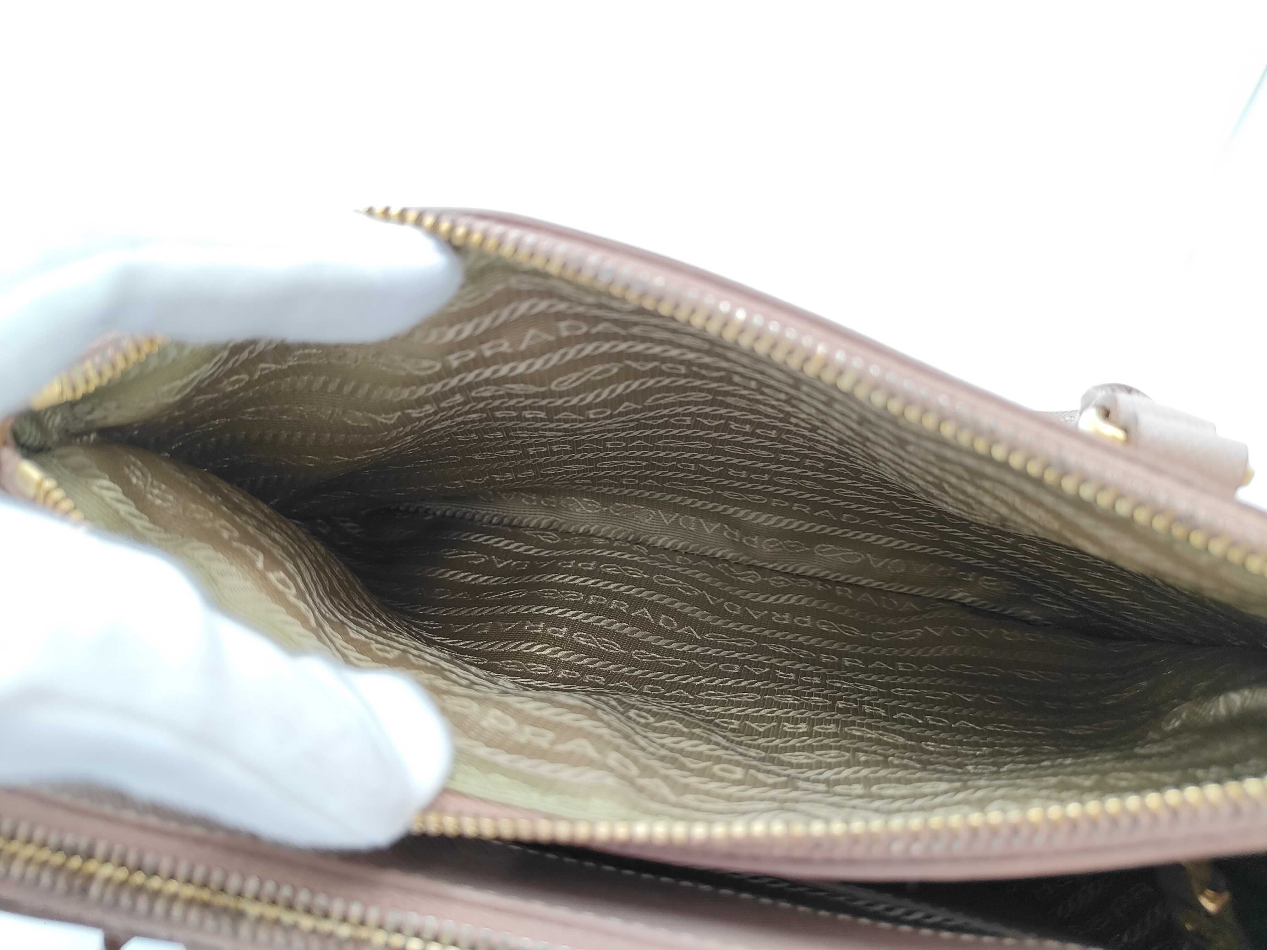 Saffiano Galleria 2-Way Handbag, Beige with Gold Hardware — view 11