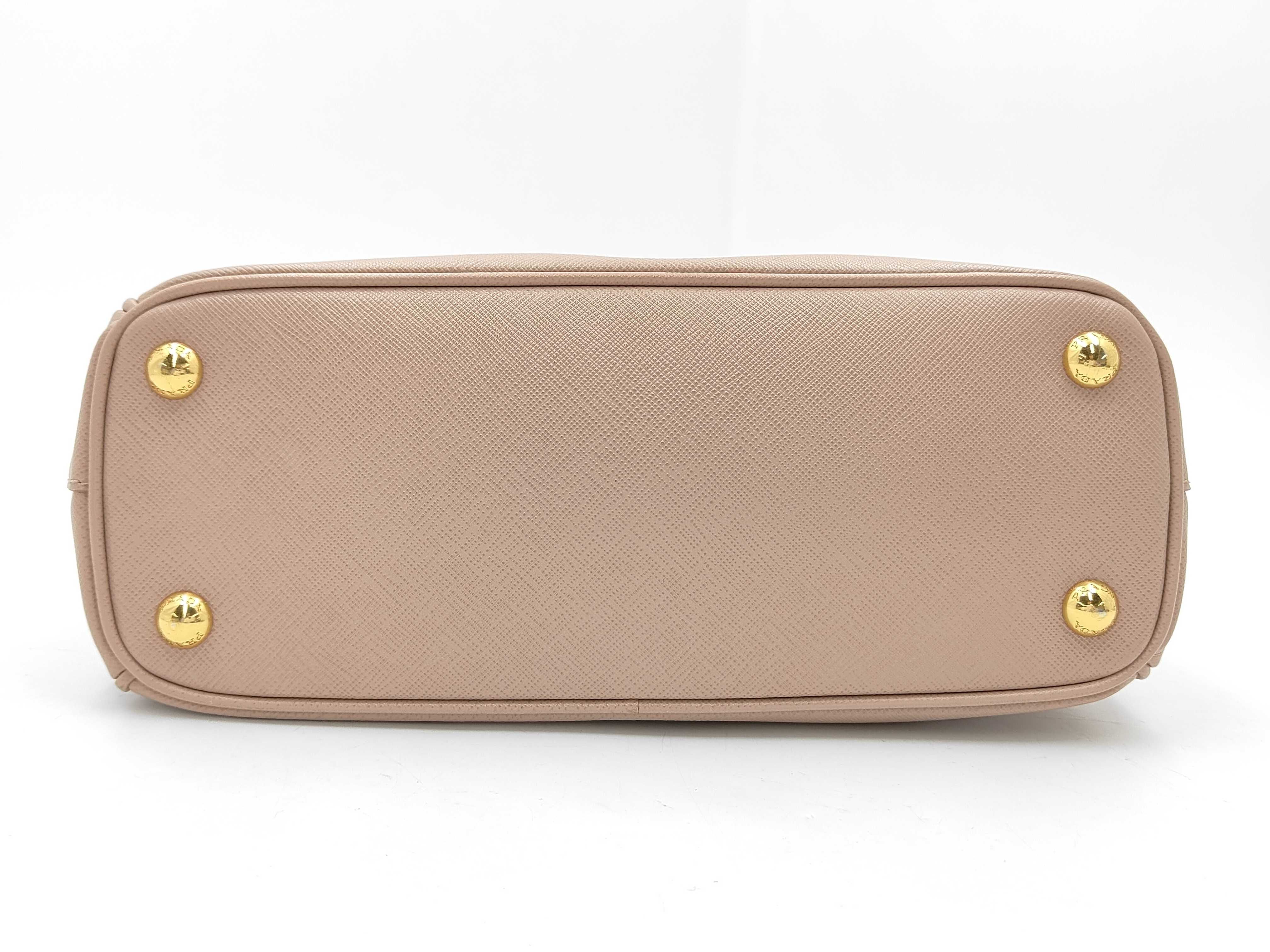 Saffiano Galleria 2-Way Handbag, Beige with Gold Hardware — view 6