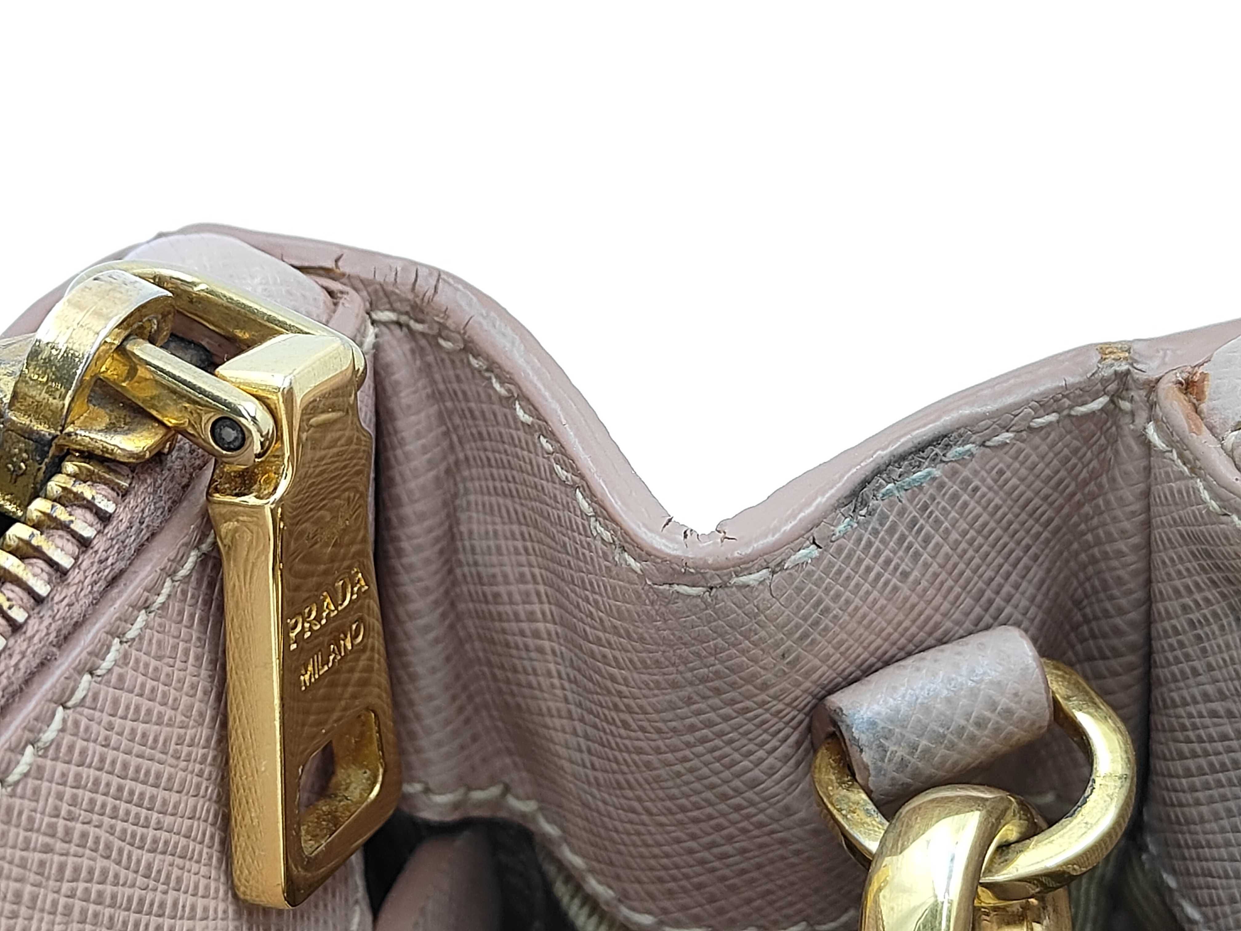 Saffiano Galleria 2-Way Handbag, Beige with Gold Hardware — view 8