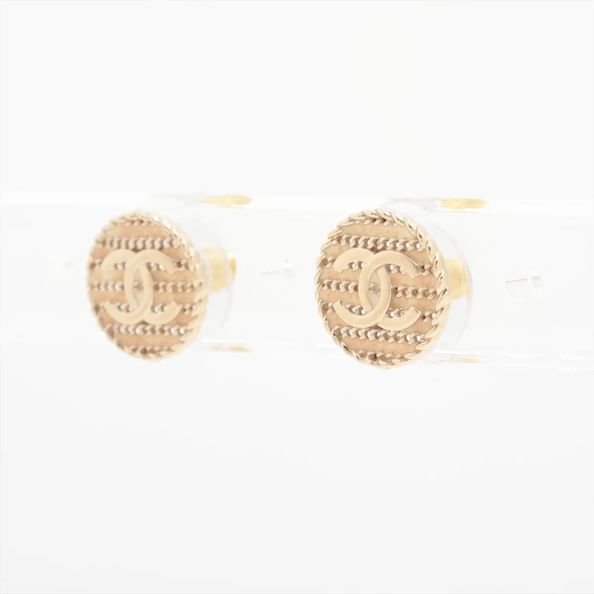 Coco Button F19C Earrings (Pair) GP Gold - — view 3