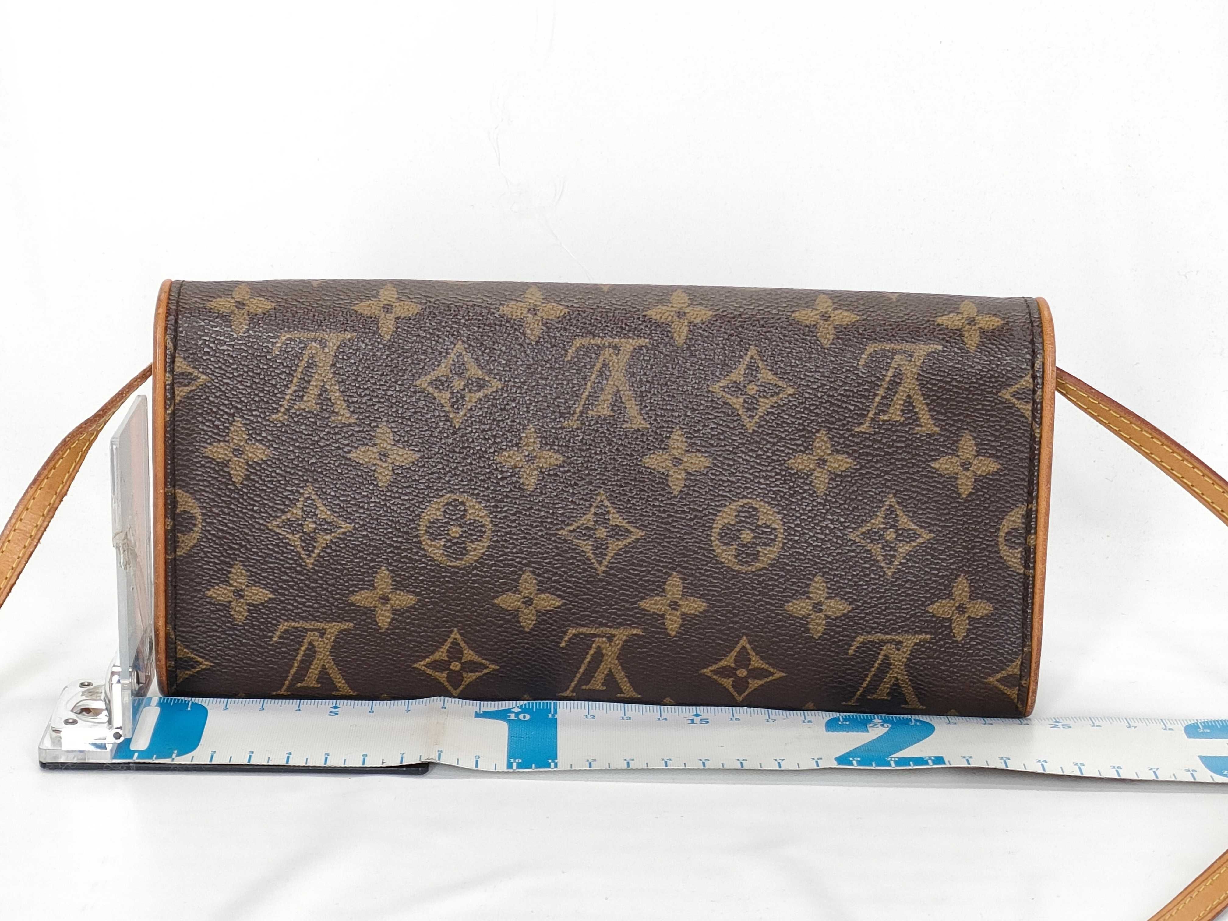 Monogram Pochette Twin PM M51854 Brown SD1010 Pouch — view 2