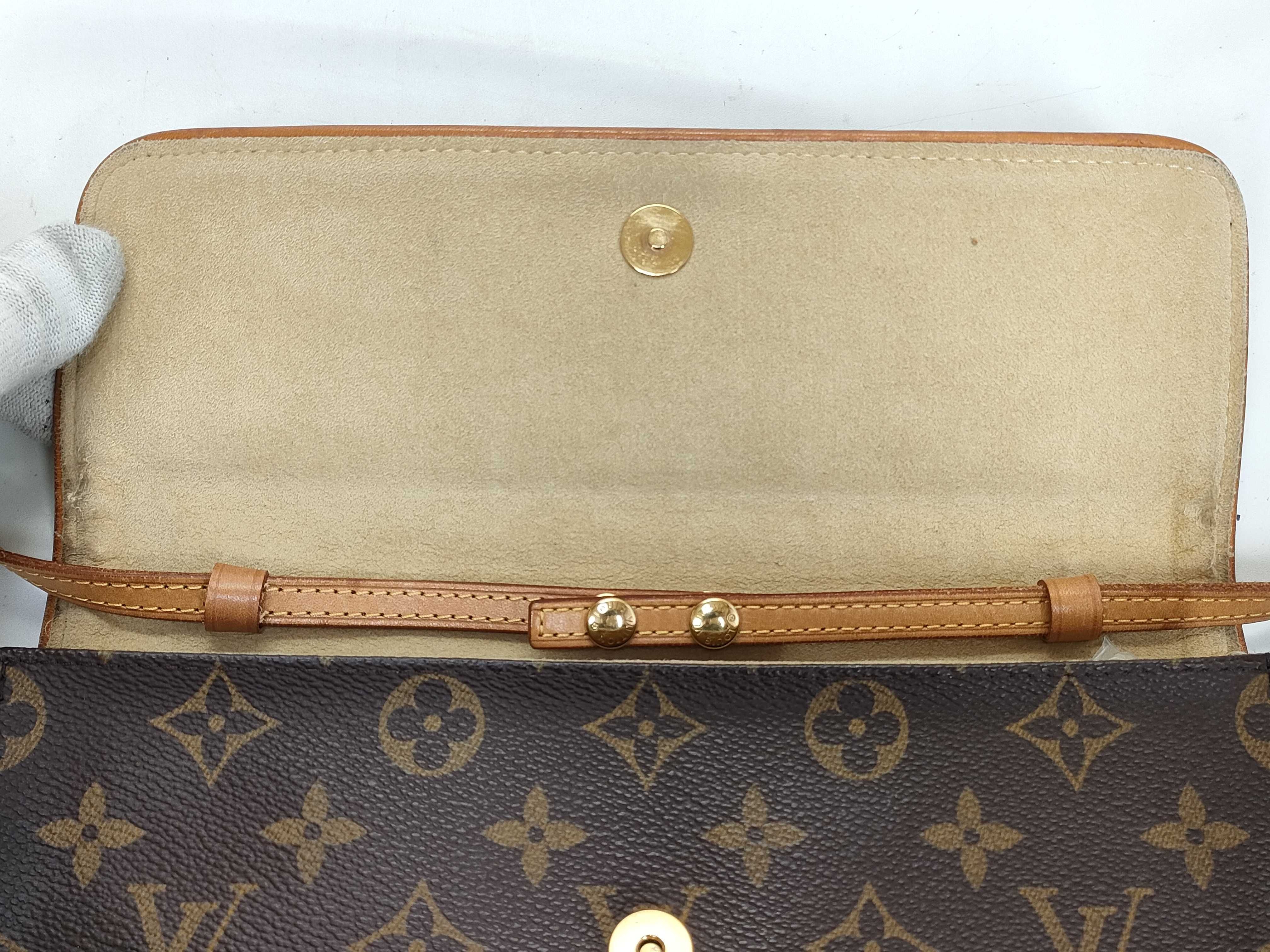 Monogram Pochette Twin PM M51854 Brown SD1010 Pouch — view 8