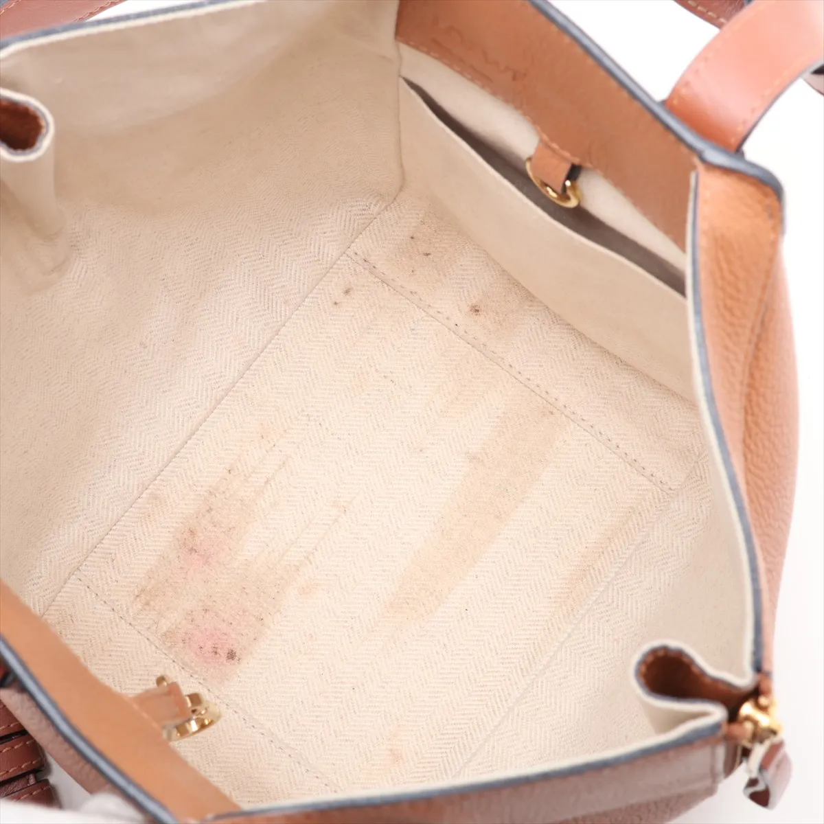 Hammock Compact Leather 2-Way Handbag, Brown — view 7