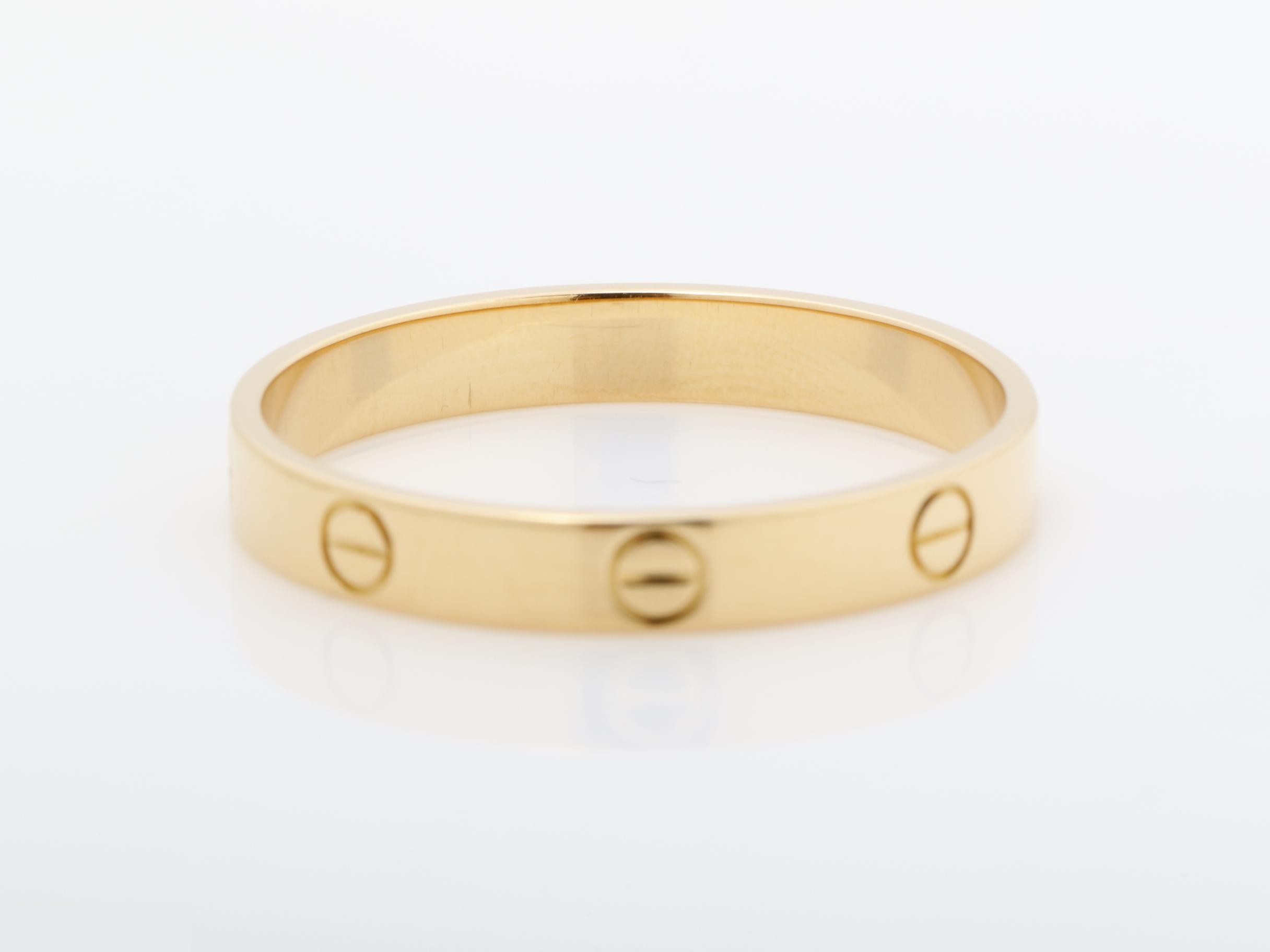 Mini Love Ring, #68 stamped / actual size #27, 750PG, 4.0g, width approximately 3.5mm — view 4