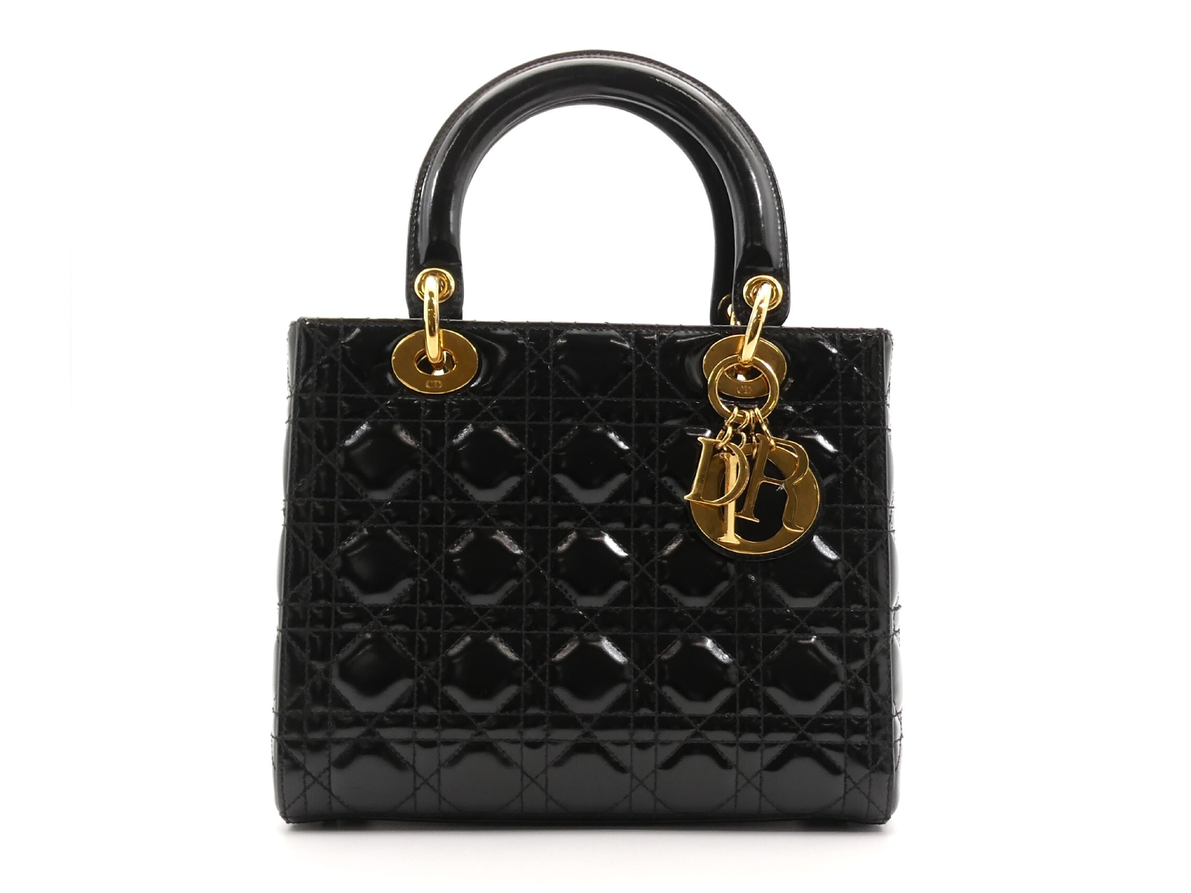 Lady Dior Cannage Enamel Handbag