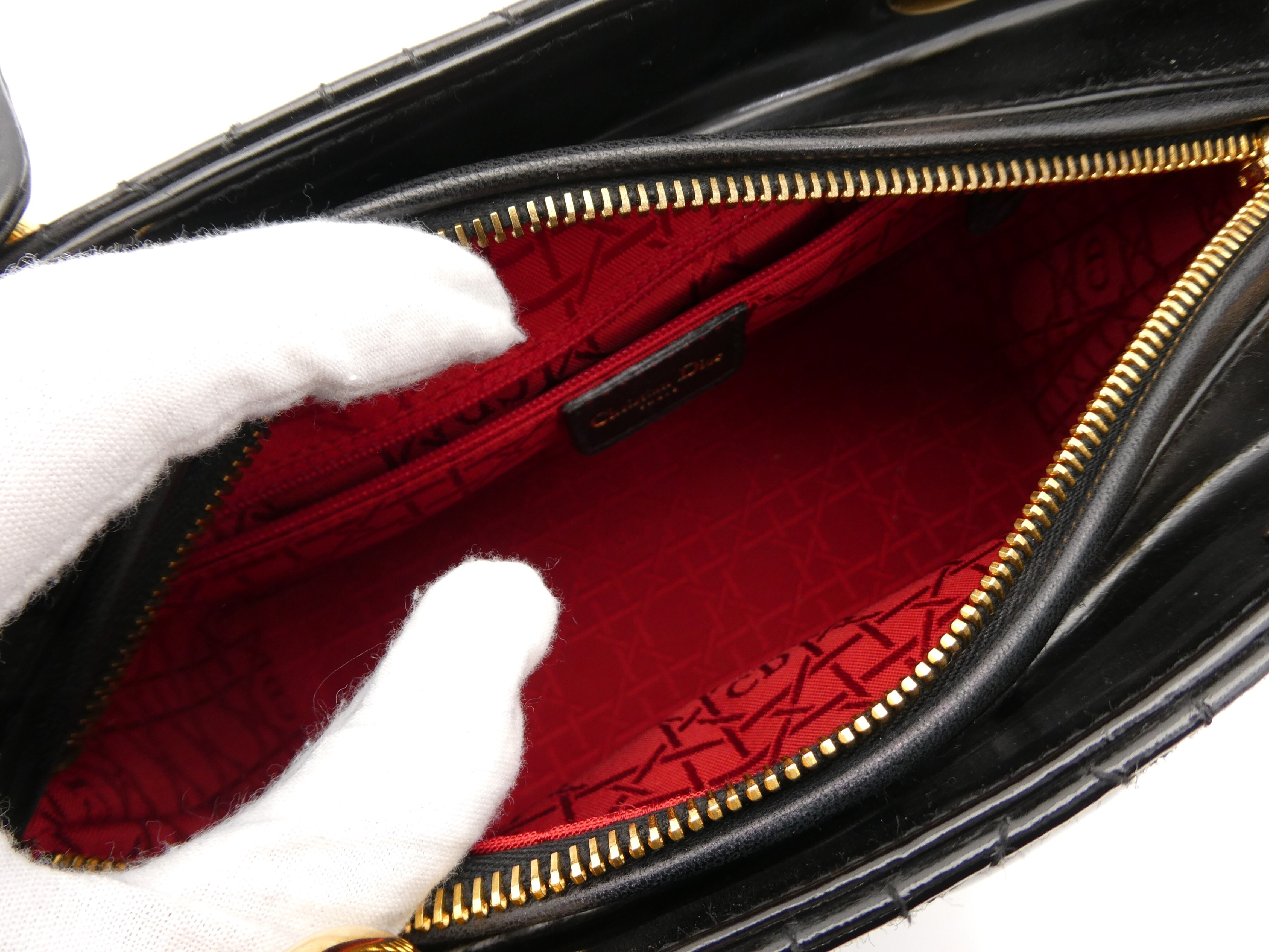 Lady Dior Cannage Enamel Handbag — view 7