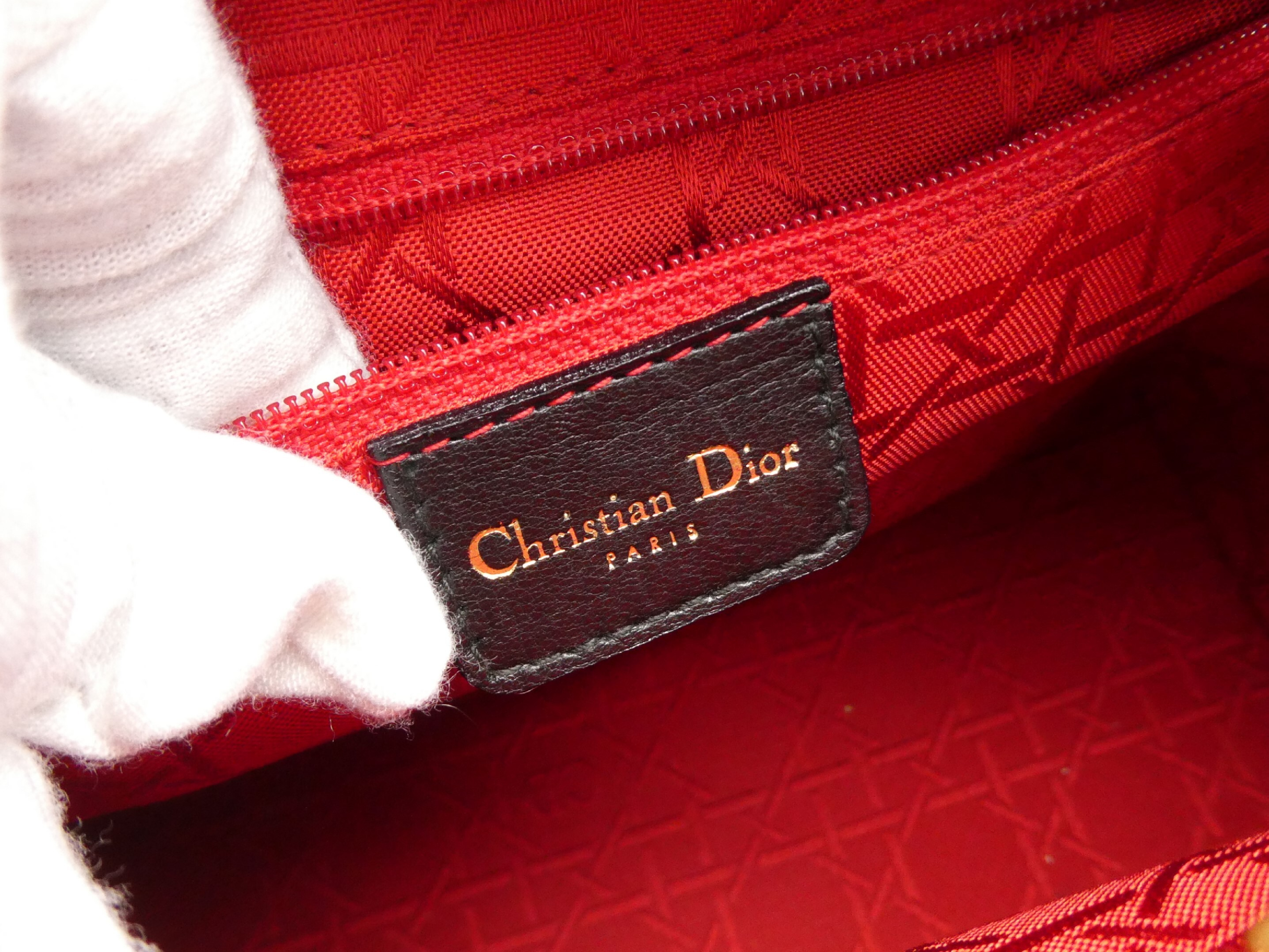 Lady Dior Cannage Enamel Handbag — view 8