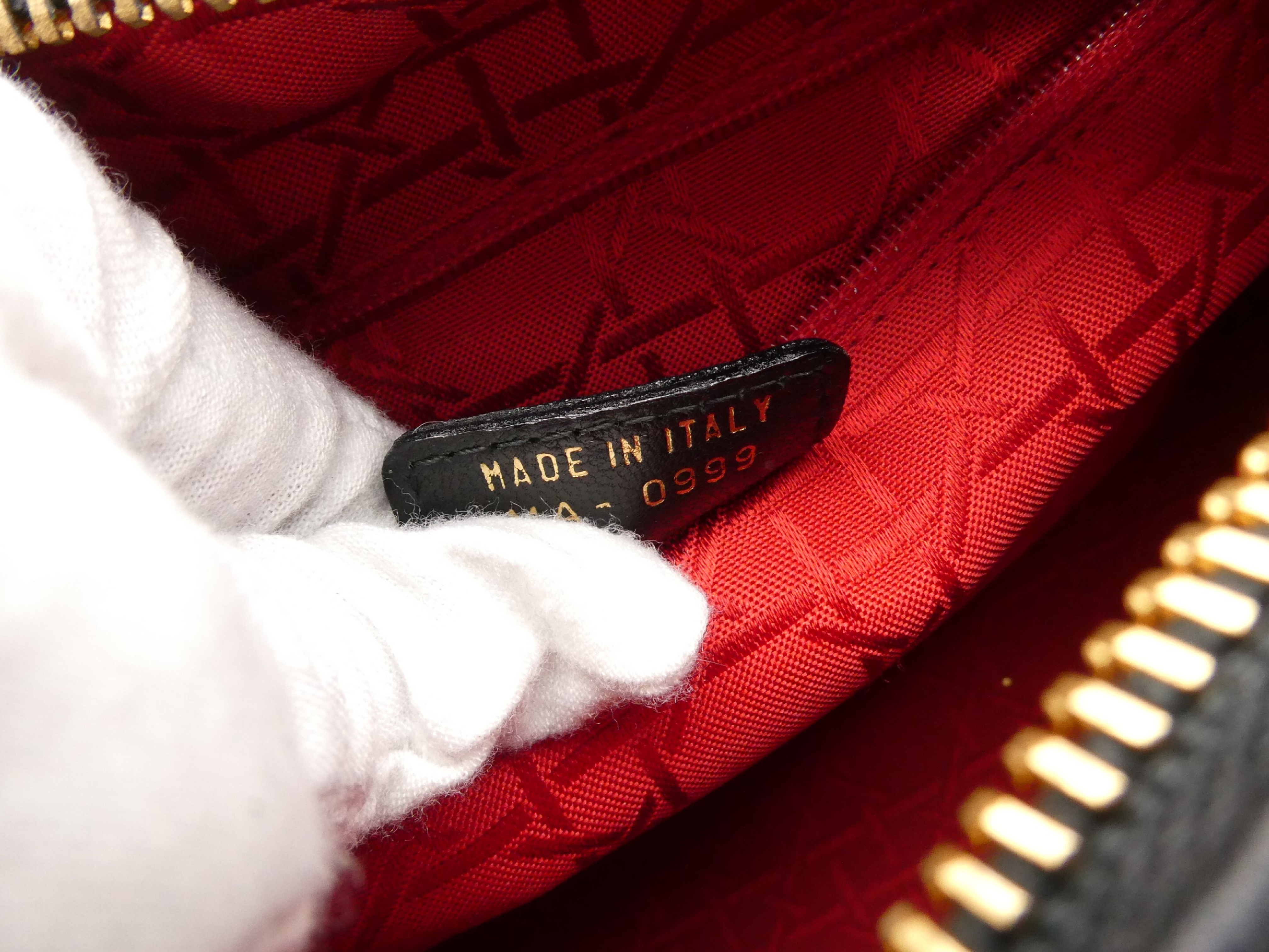 Lady Dior Cannage Enamel Handbag — view 9