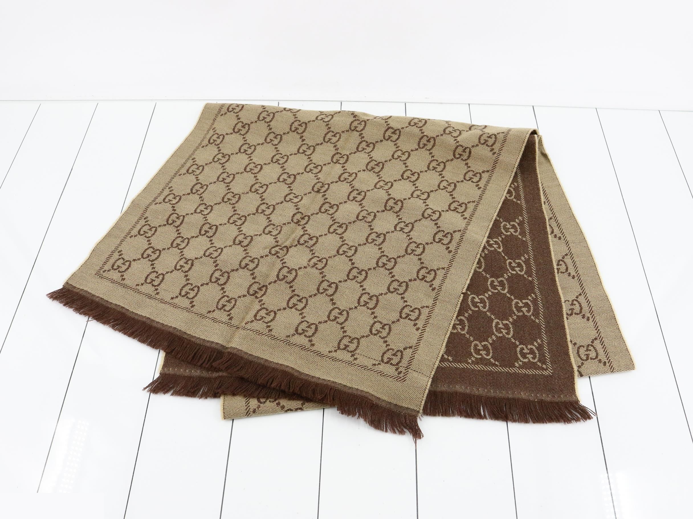 GG reversible stole with tags — view 2