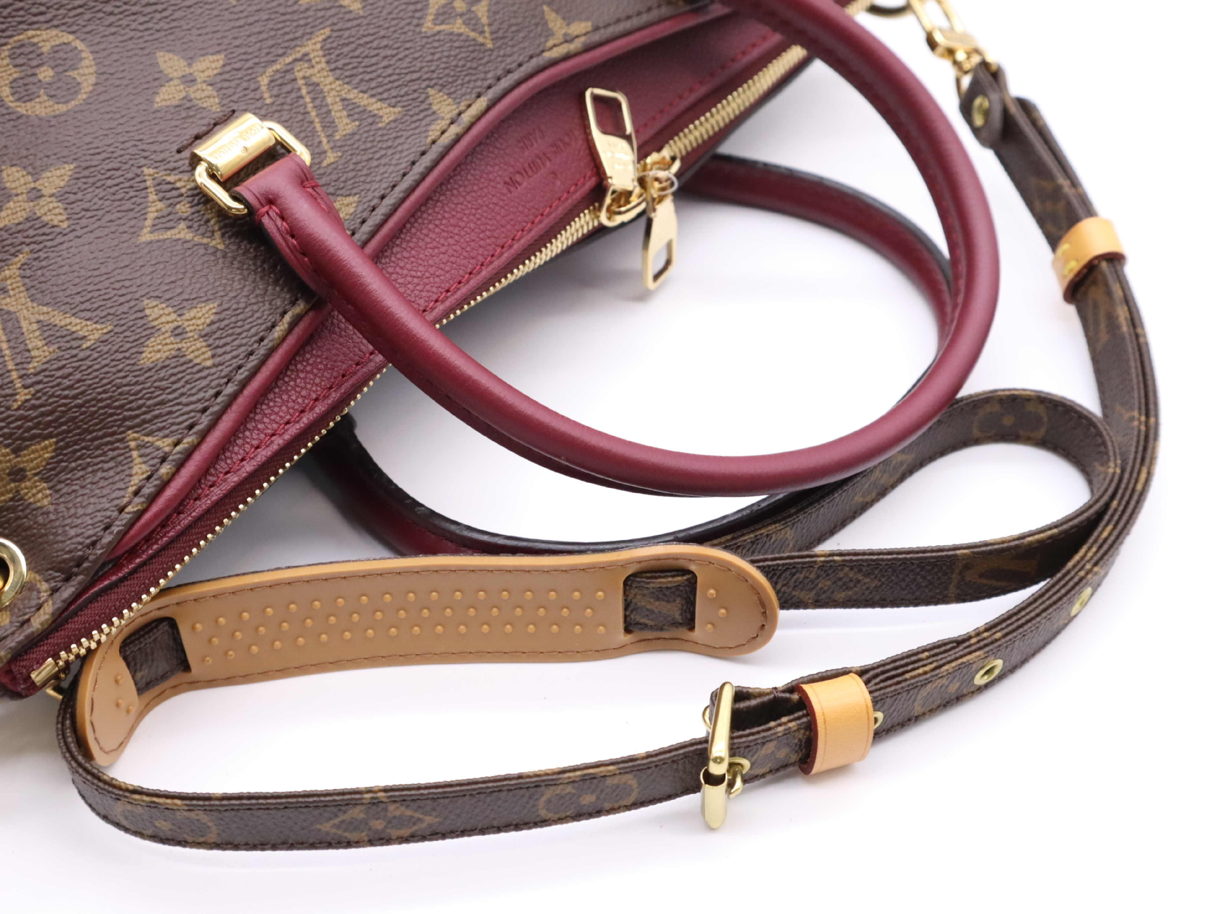 M43705 Monogram Pallas Rose Bruyère Handbag with Shoulder Strap and Dust Bag — view 12