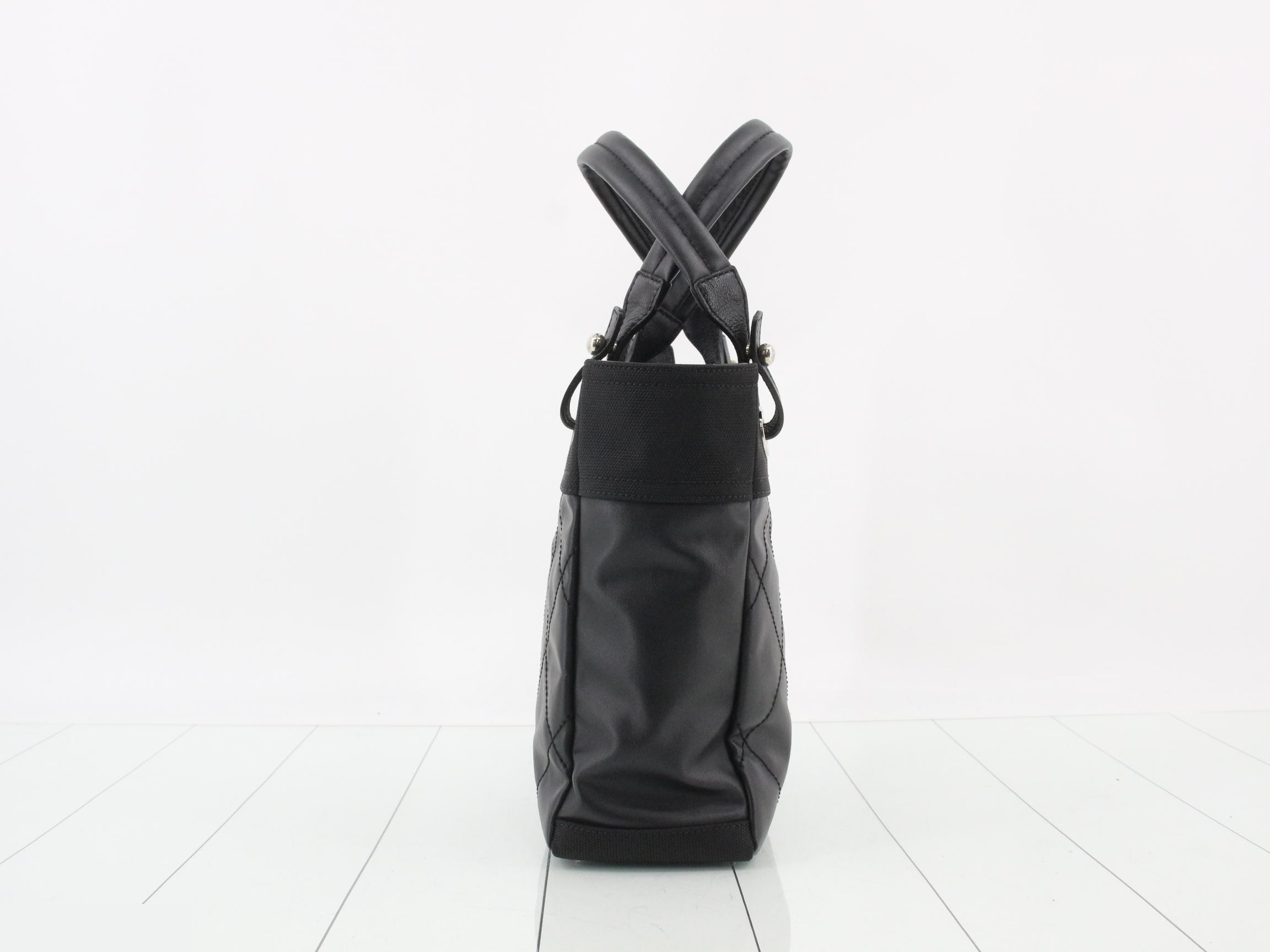Paris Biarritz Tote PM, Black, Silver Hardware, Series 11, Includes Card and Sticker, W25cm — view 4