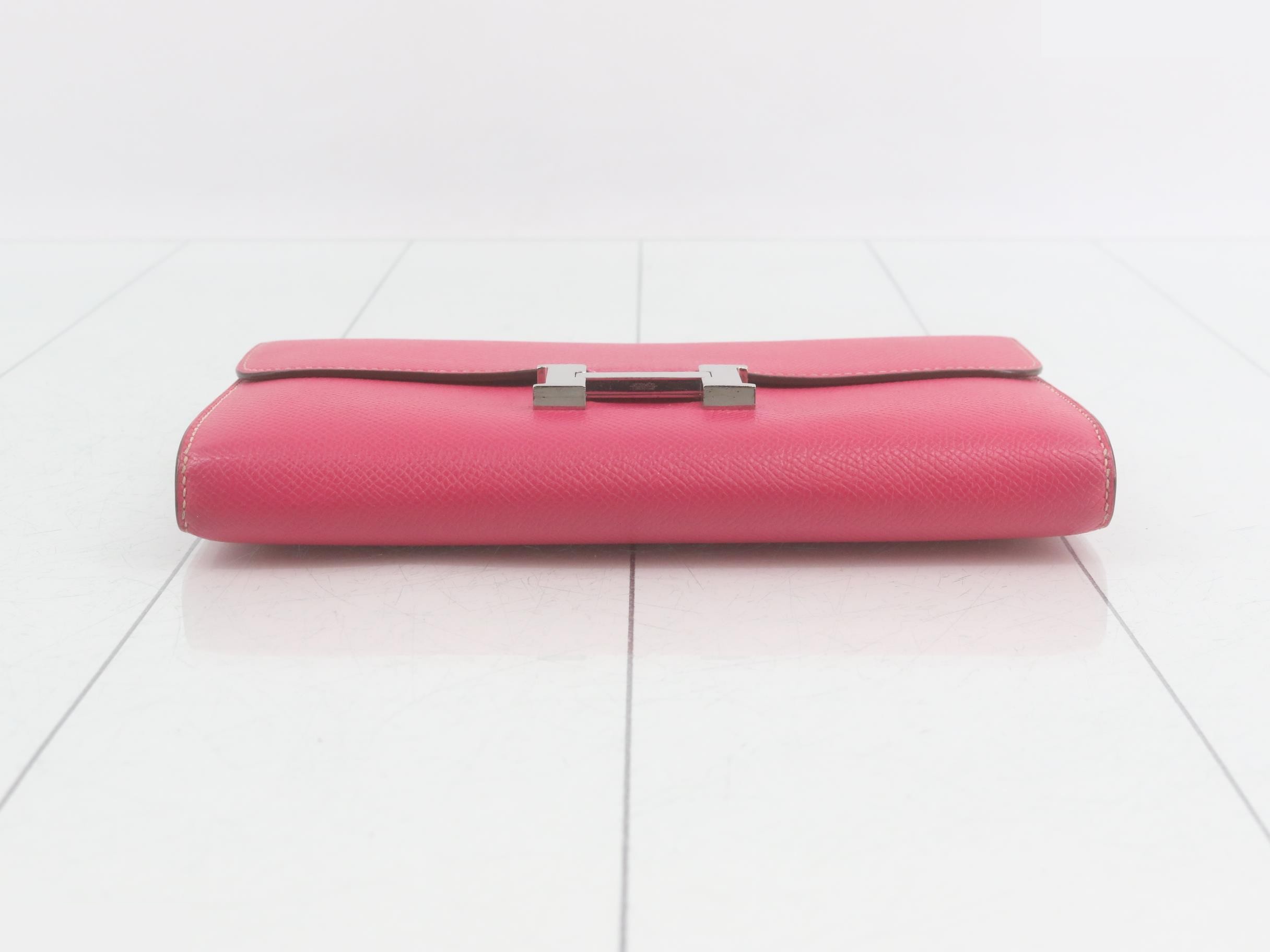 Constance Leather Bi-fold Long Wallet R Stamp — view 3