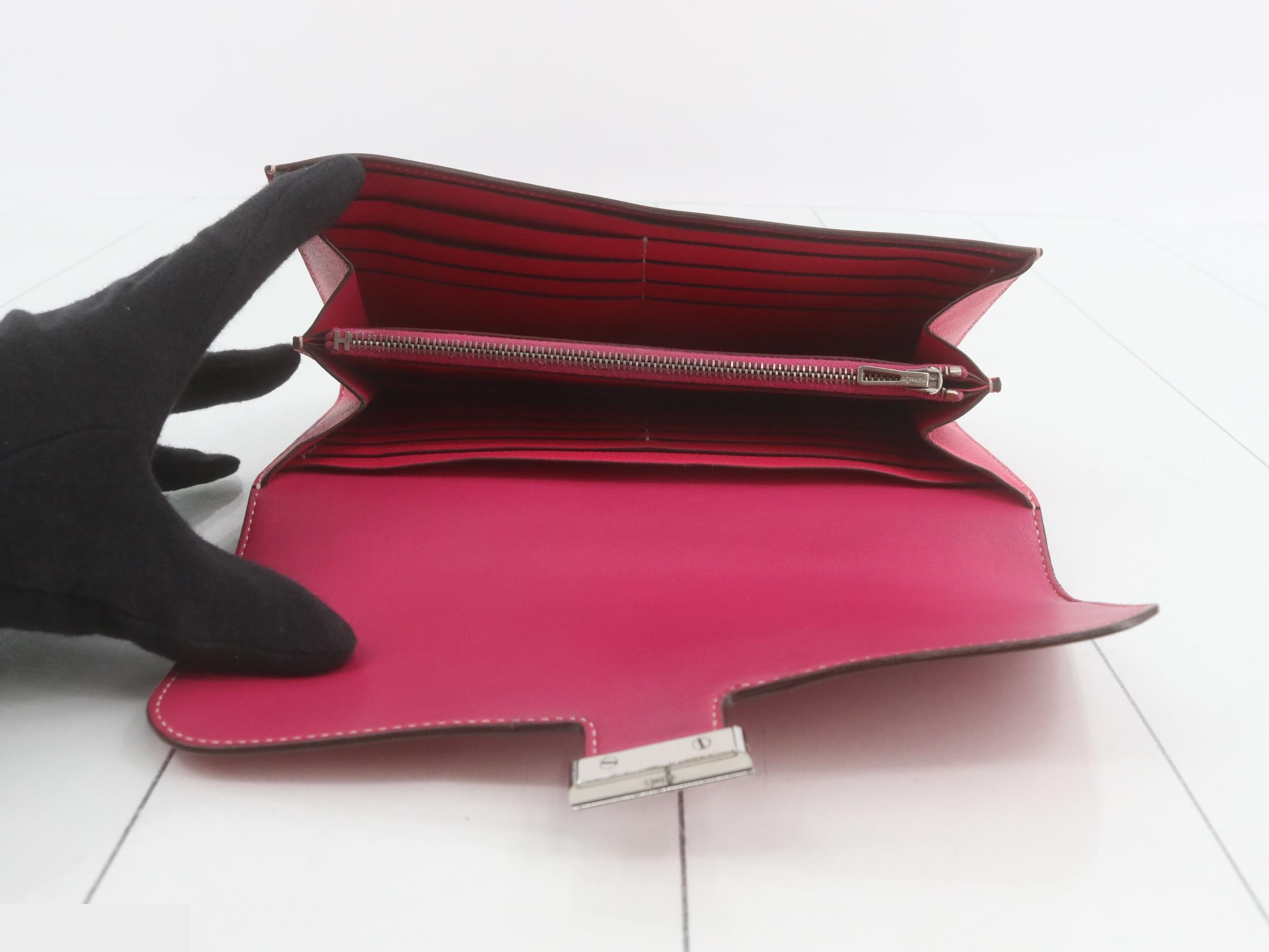 Constance Leather Bi-fold Long Wallet R Stamp — view 4