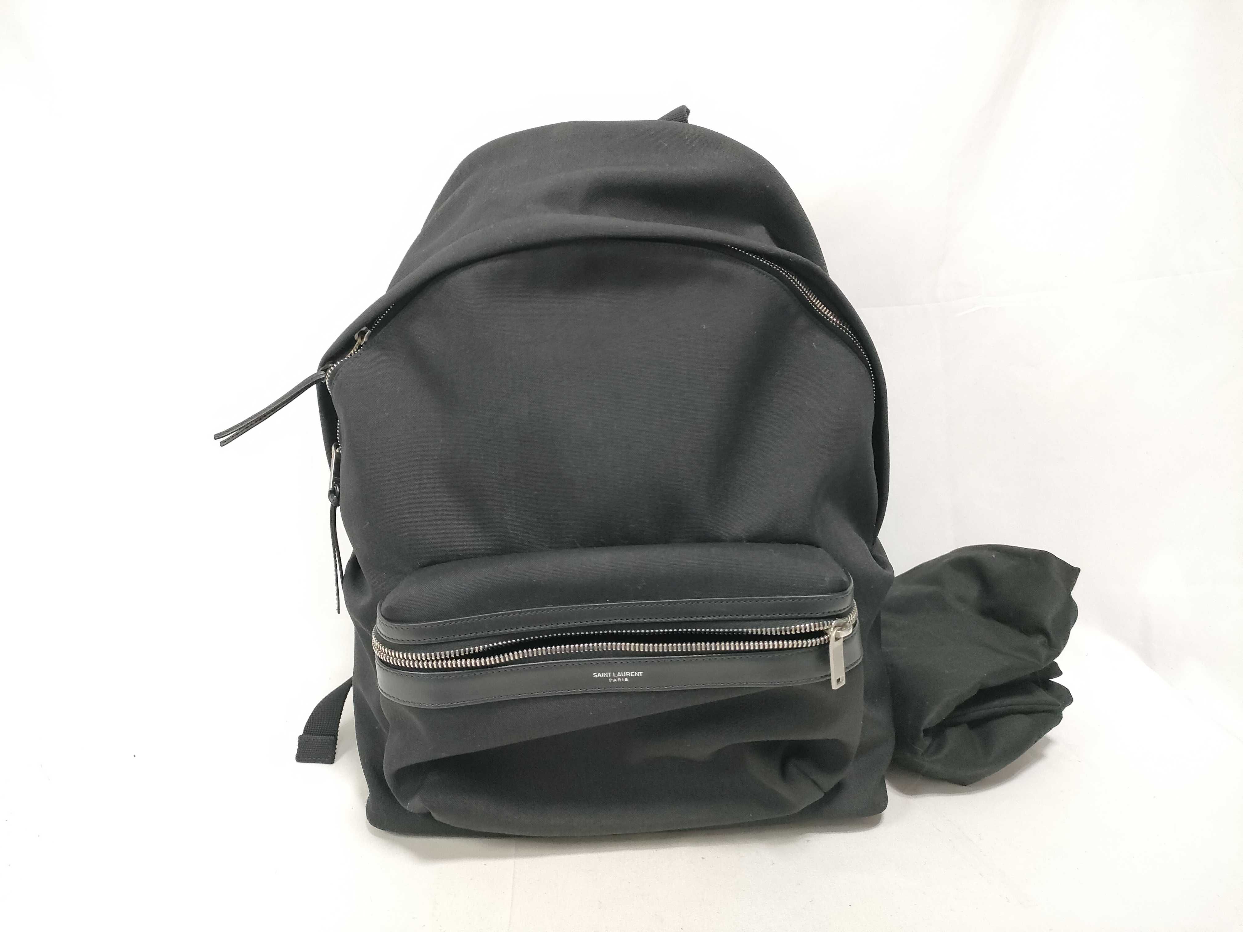 City Canvas x Leather Backpack/Rucksack, Black, 534967