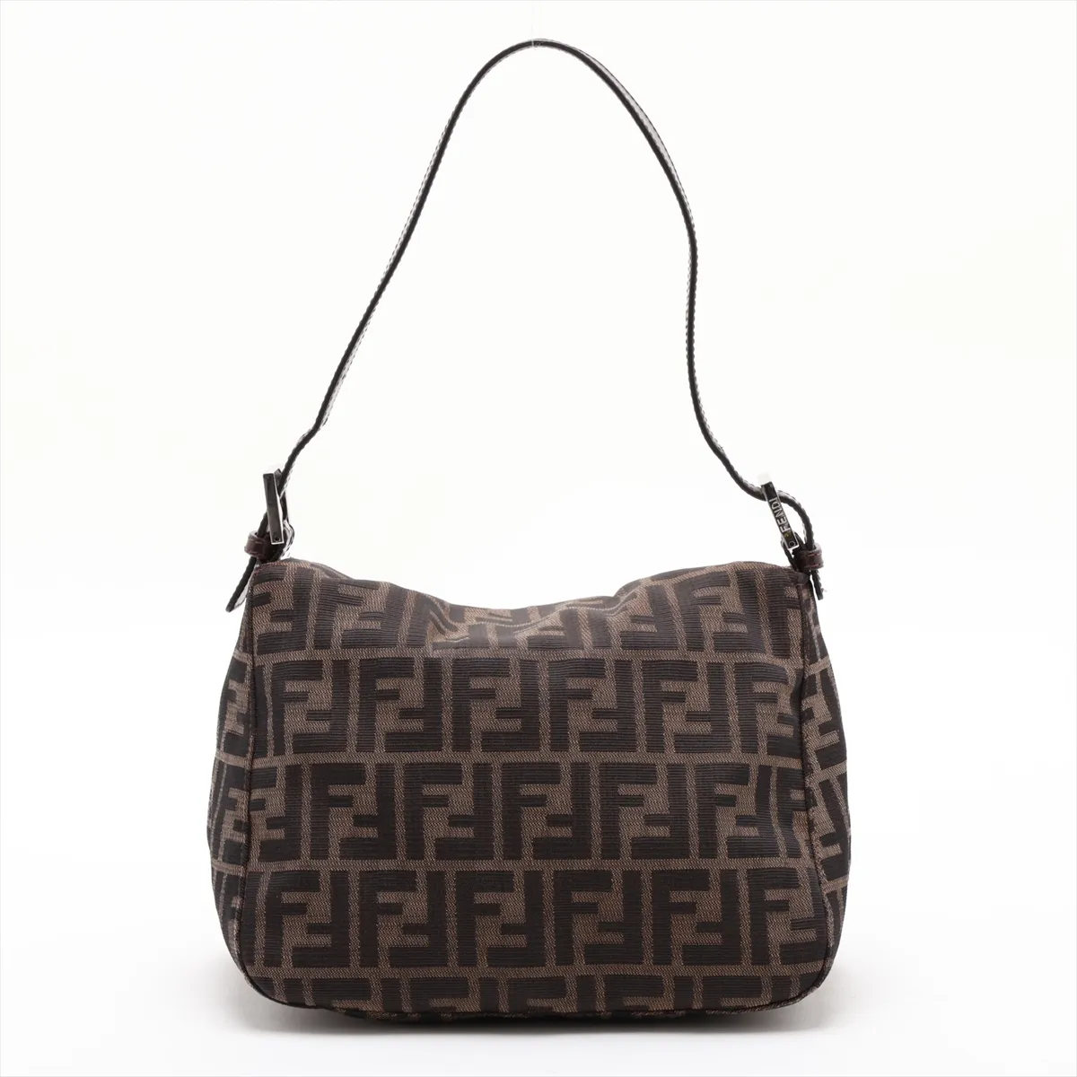 Zucca Canvas x Leather Shoulder Bag, Brown — view 2