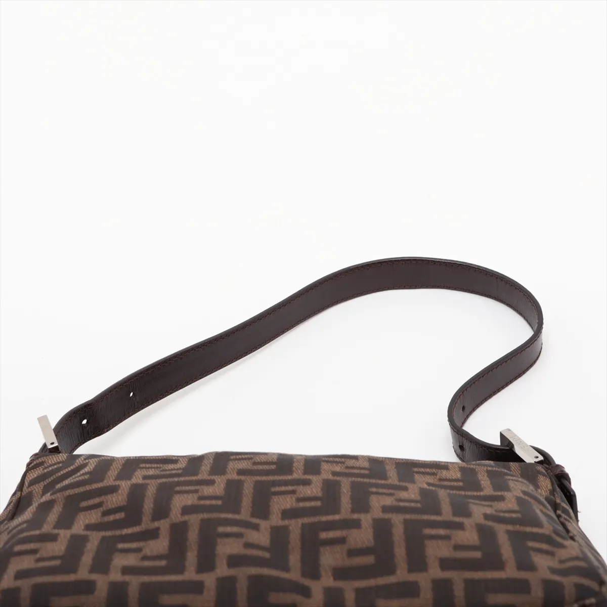 Zucca Canvas x Leather Shoulder Bag, Brown — view 6