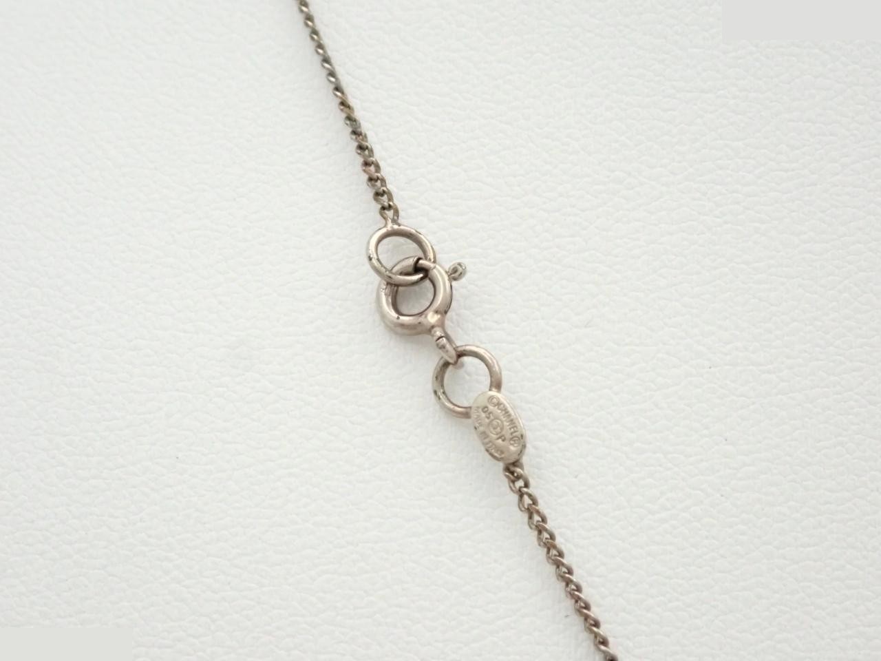 Camellia Necklace, Coco Mark, Silver, Chain approx. 46cm — view 2