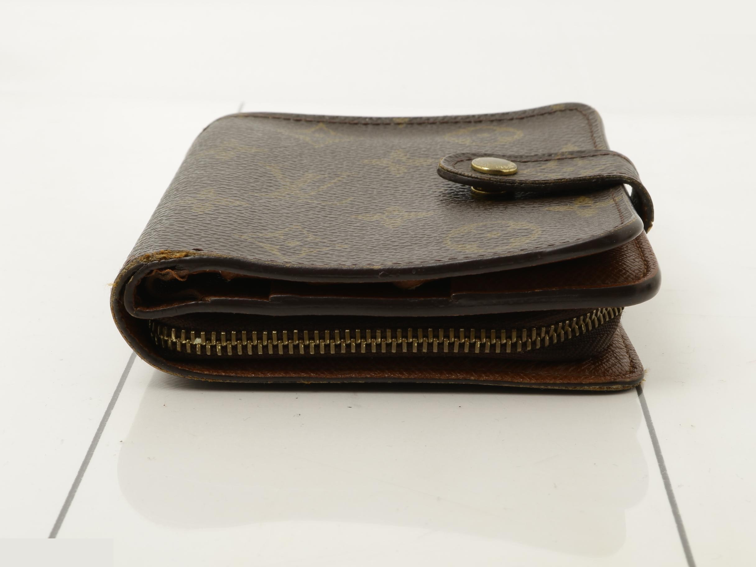 Monogram Compact Zip Bi-fold Wallet — view 3