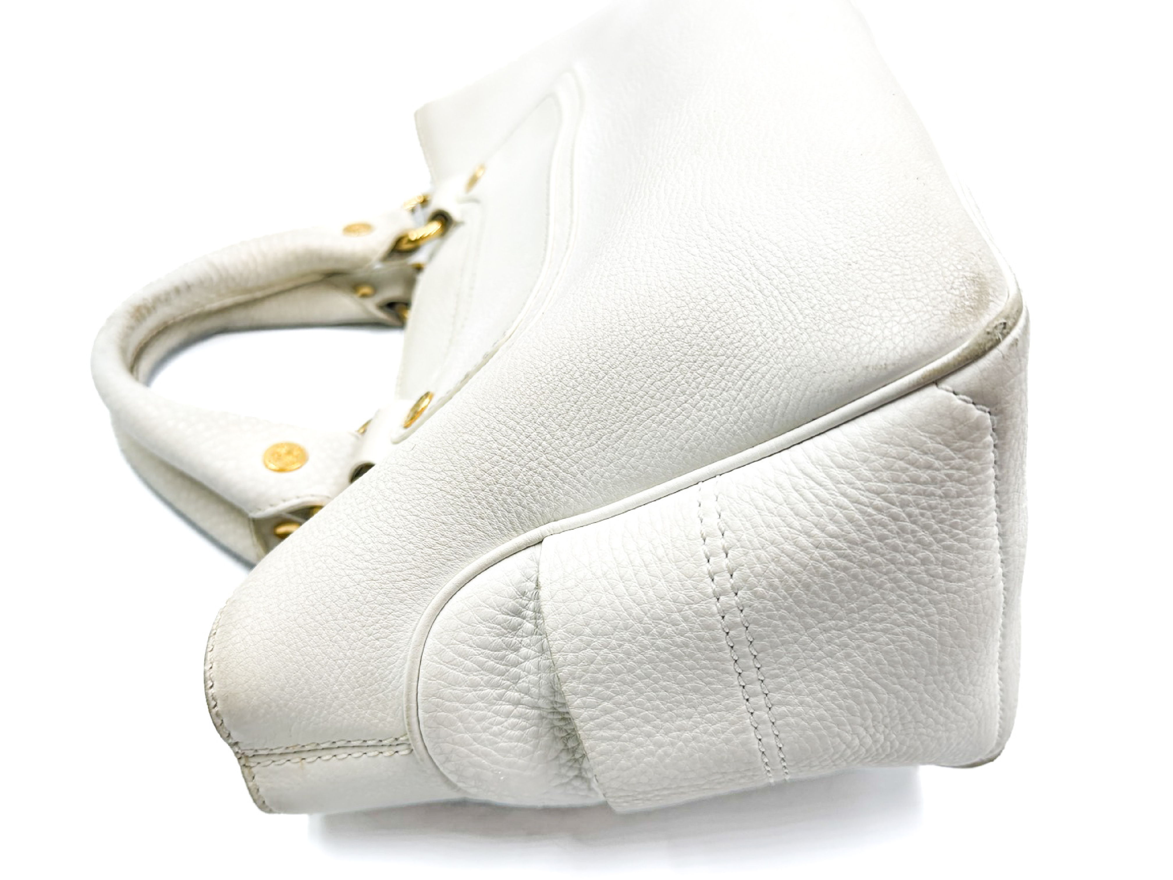 Boogie Hand Gold Hardware Leather Handbag — view 5