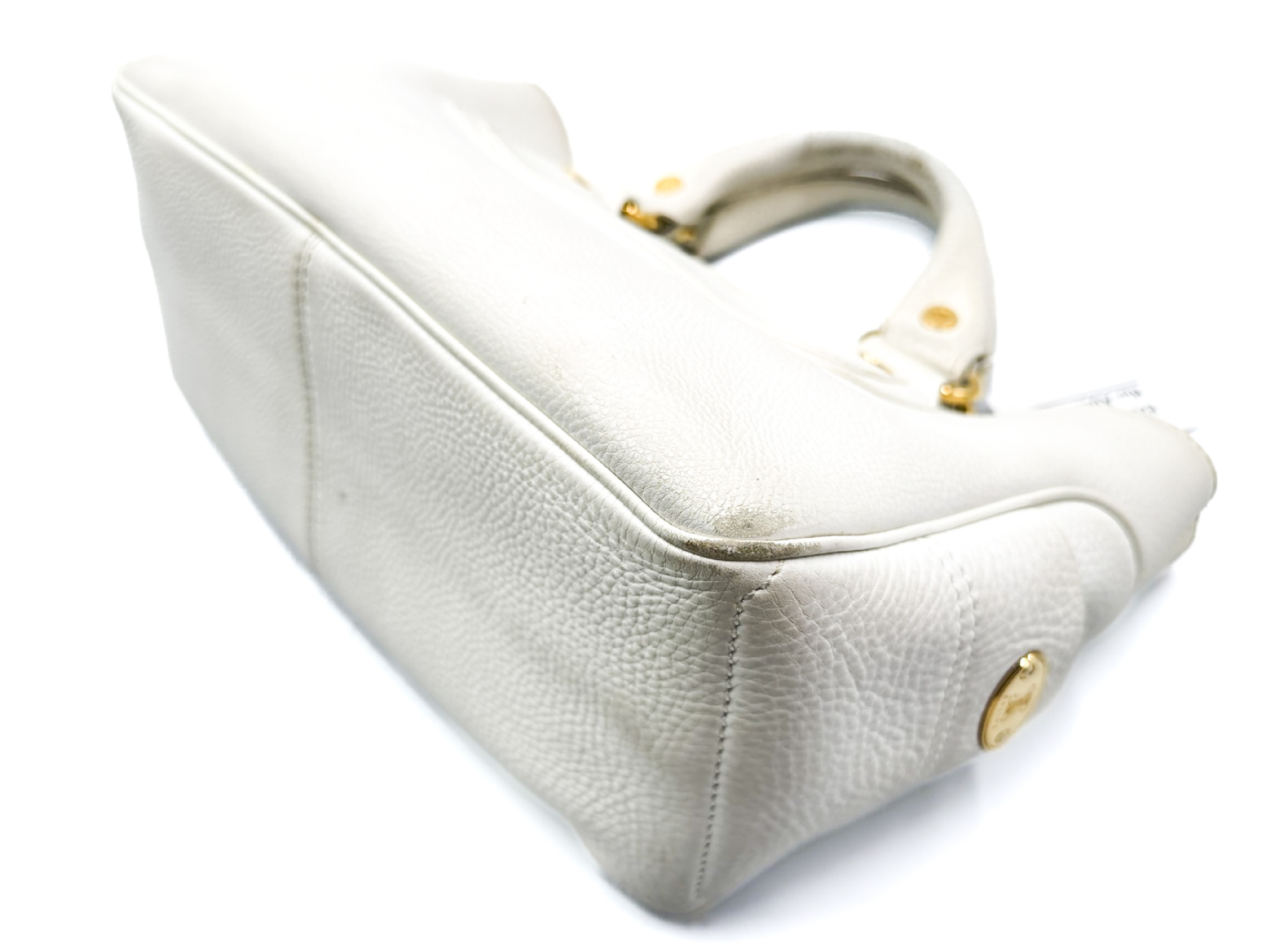 Boogie Hand Gold Hardware Leather Handbag — view 8