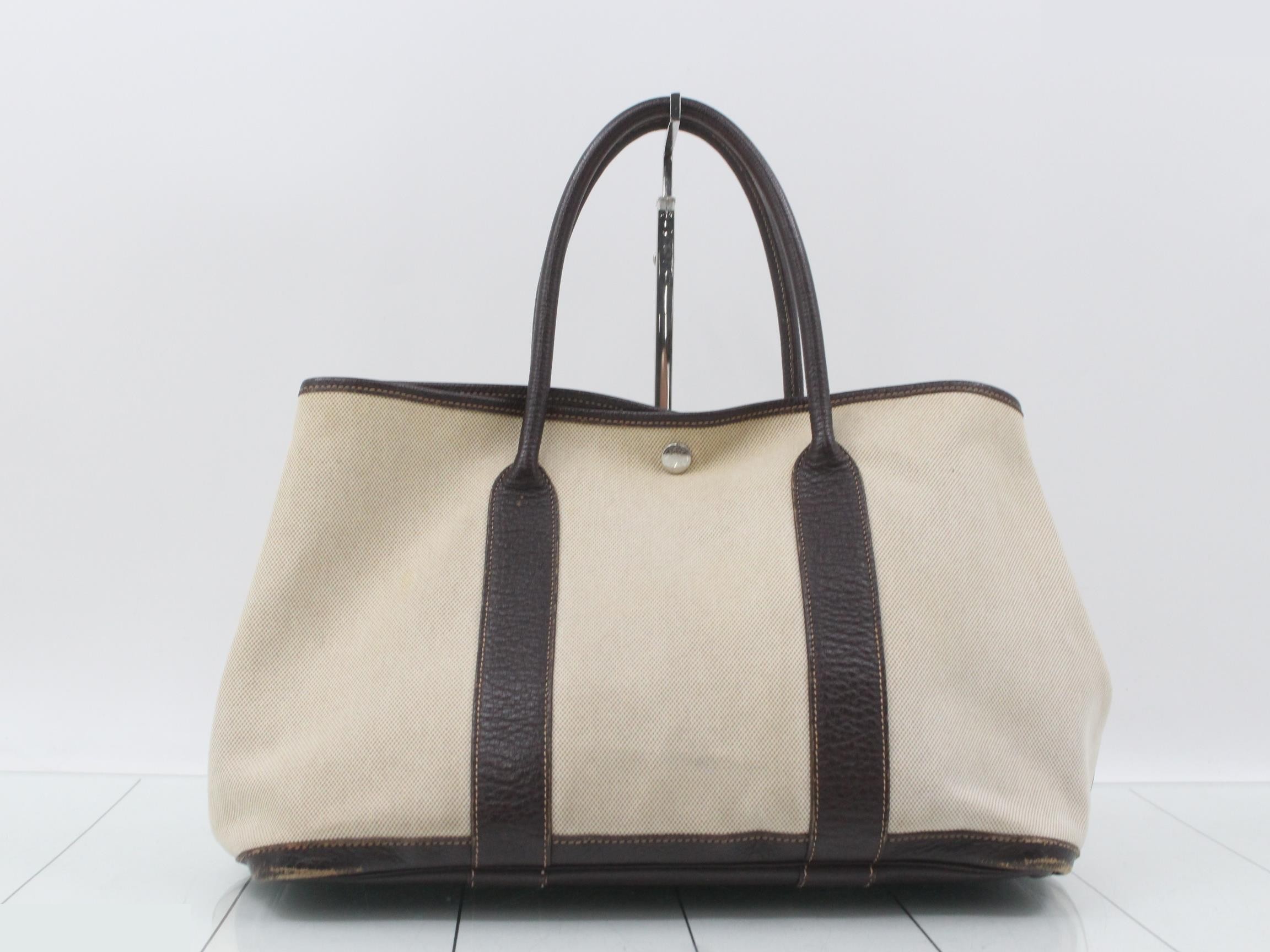 Garden Party Tote Bag, Toile H, Brown — view 2