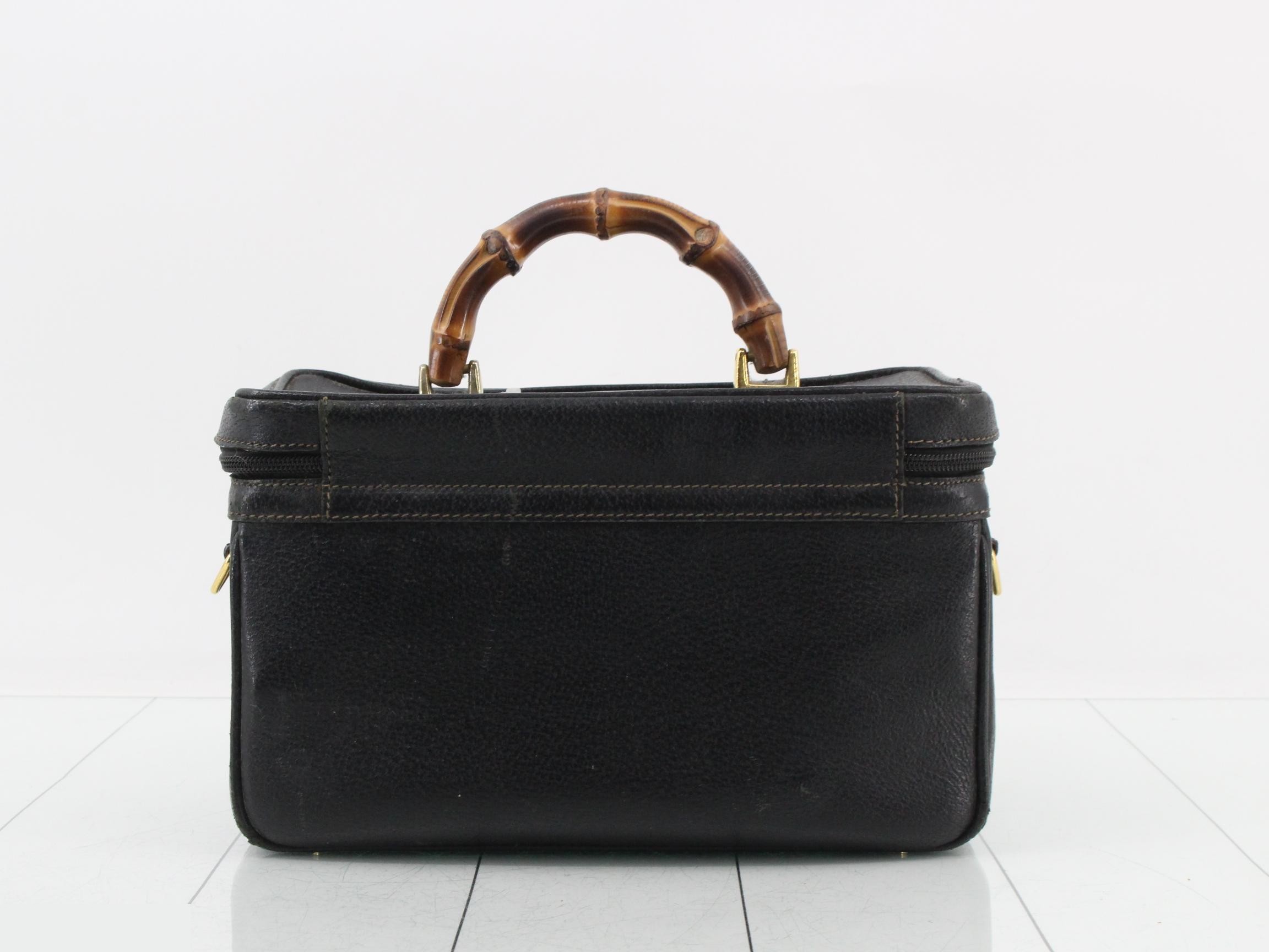 Vintage Bamboo Handle 2-Way Shoulder Bag — view 2