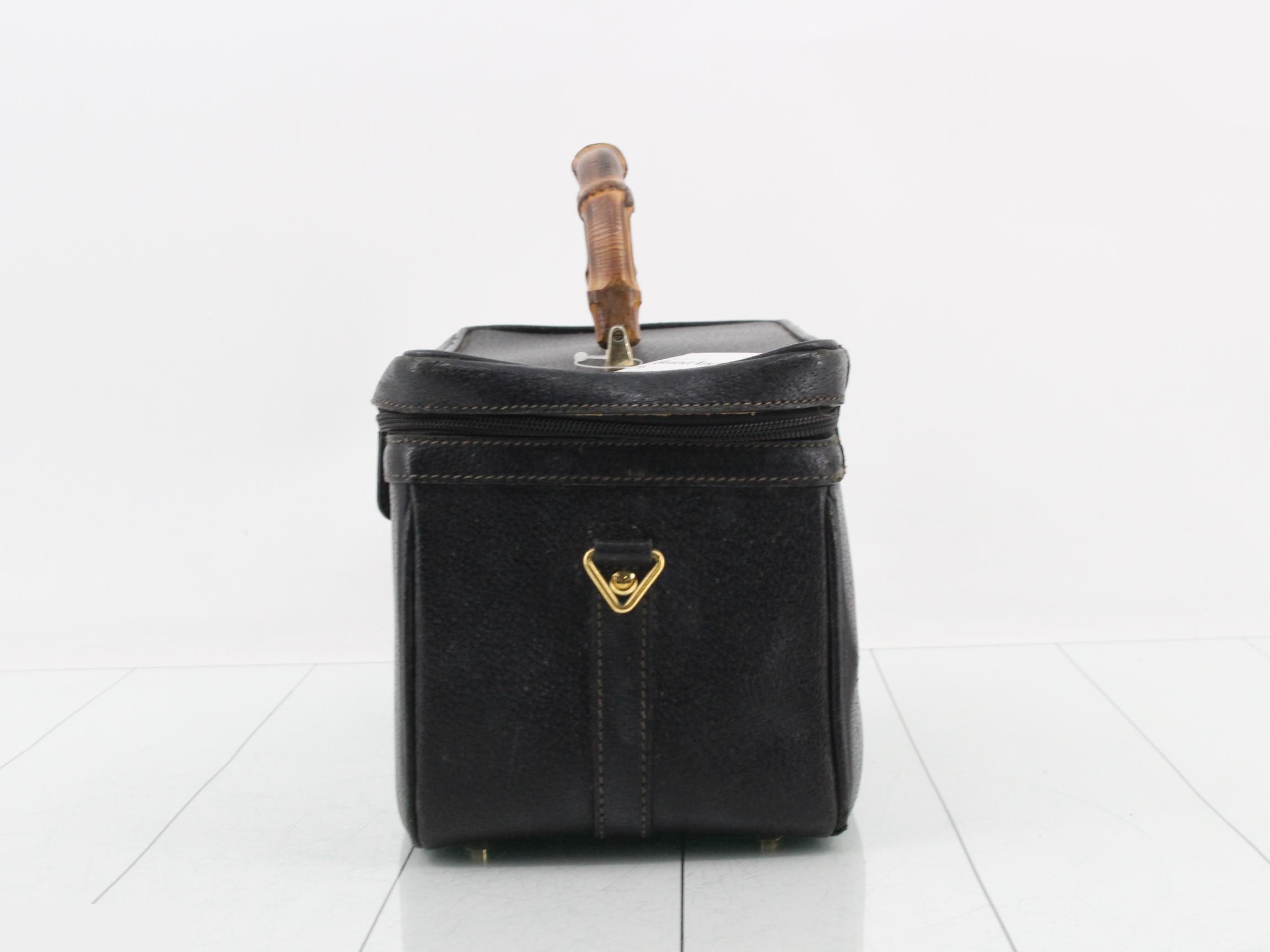 Vintage Bamboo Handle 2-Way Shoulder Bag — view 3