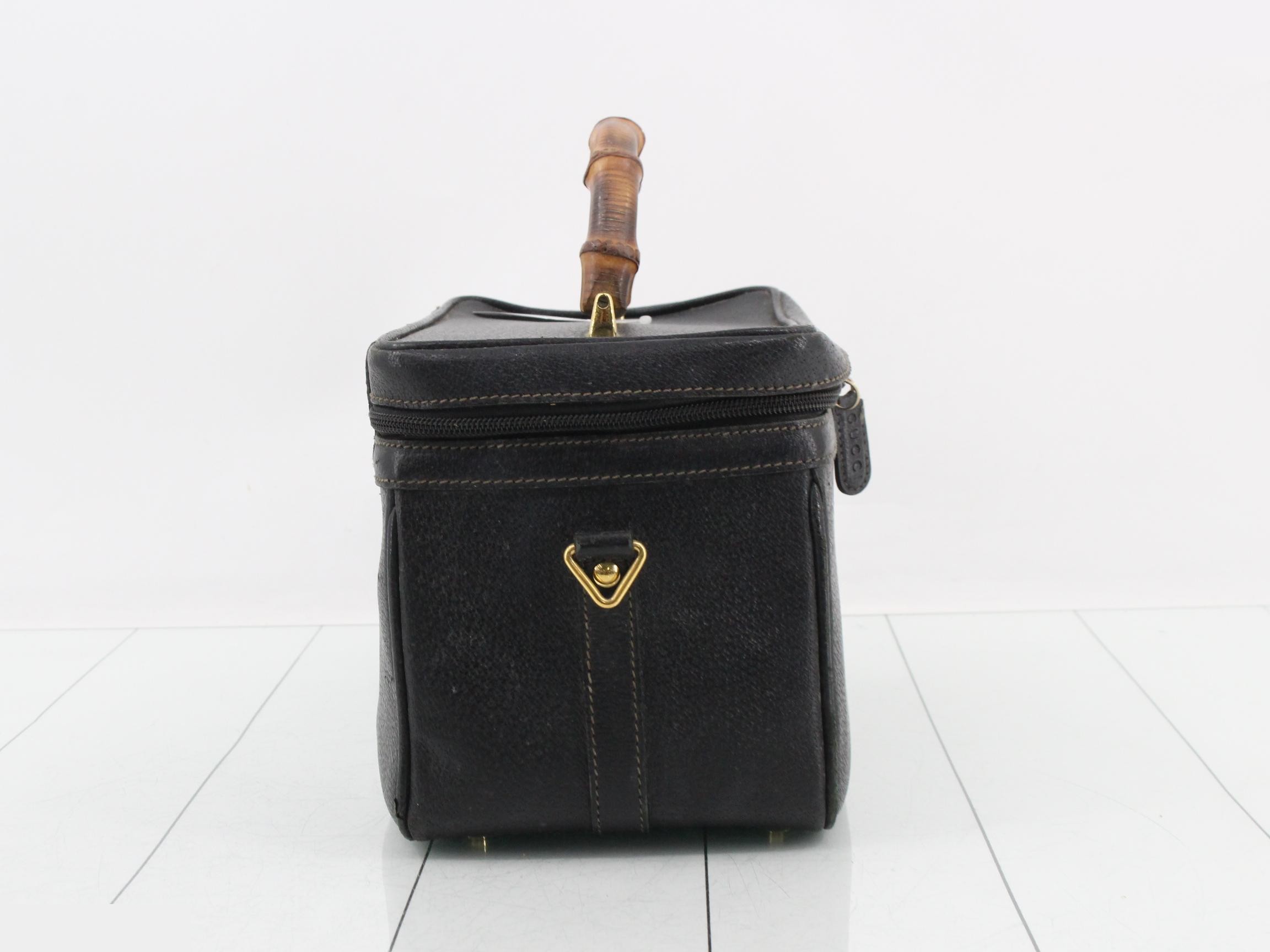 Vintage Bamboo Handle 2-Way Shoulder Bag — view 4